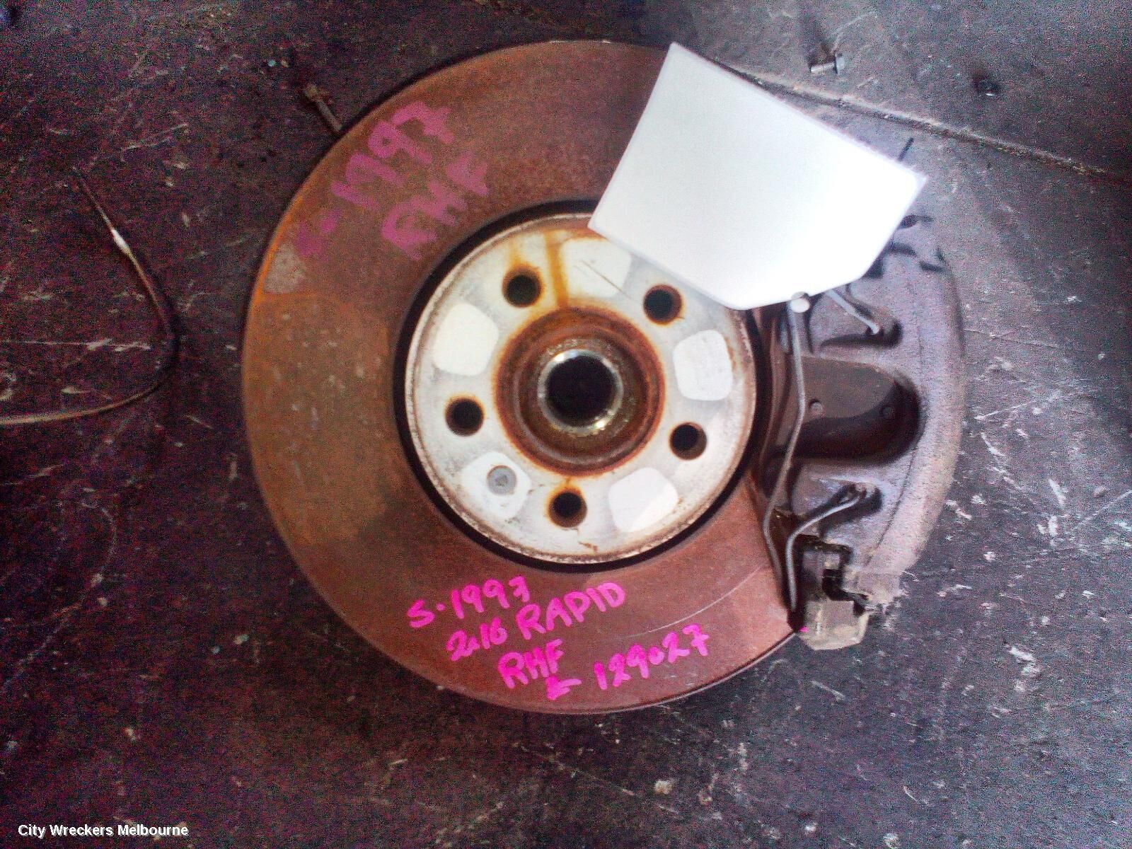 SKODA RAPID 2016 Right Front Hub Assembly