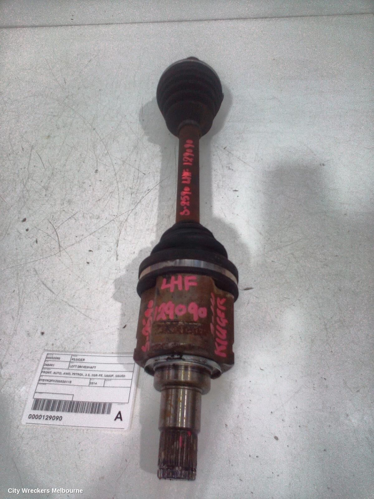 TOYOTA KLUGER 2014 Left Driveshaft