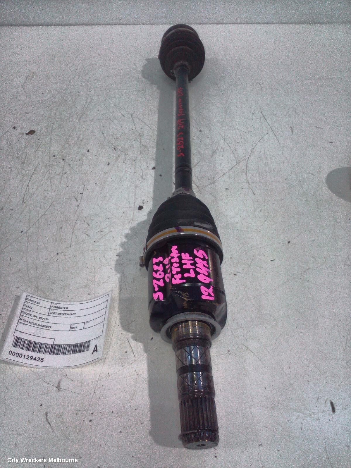 SUBARU FORESTER 2019 Left Driveshaft