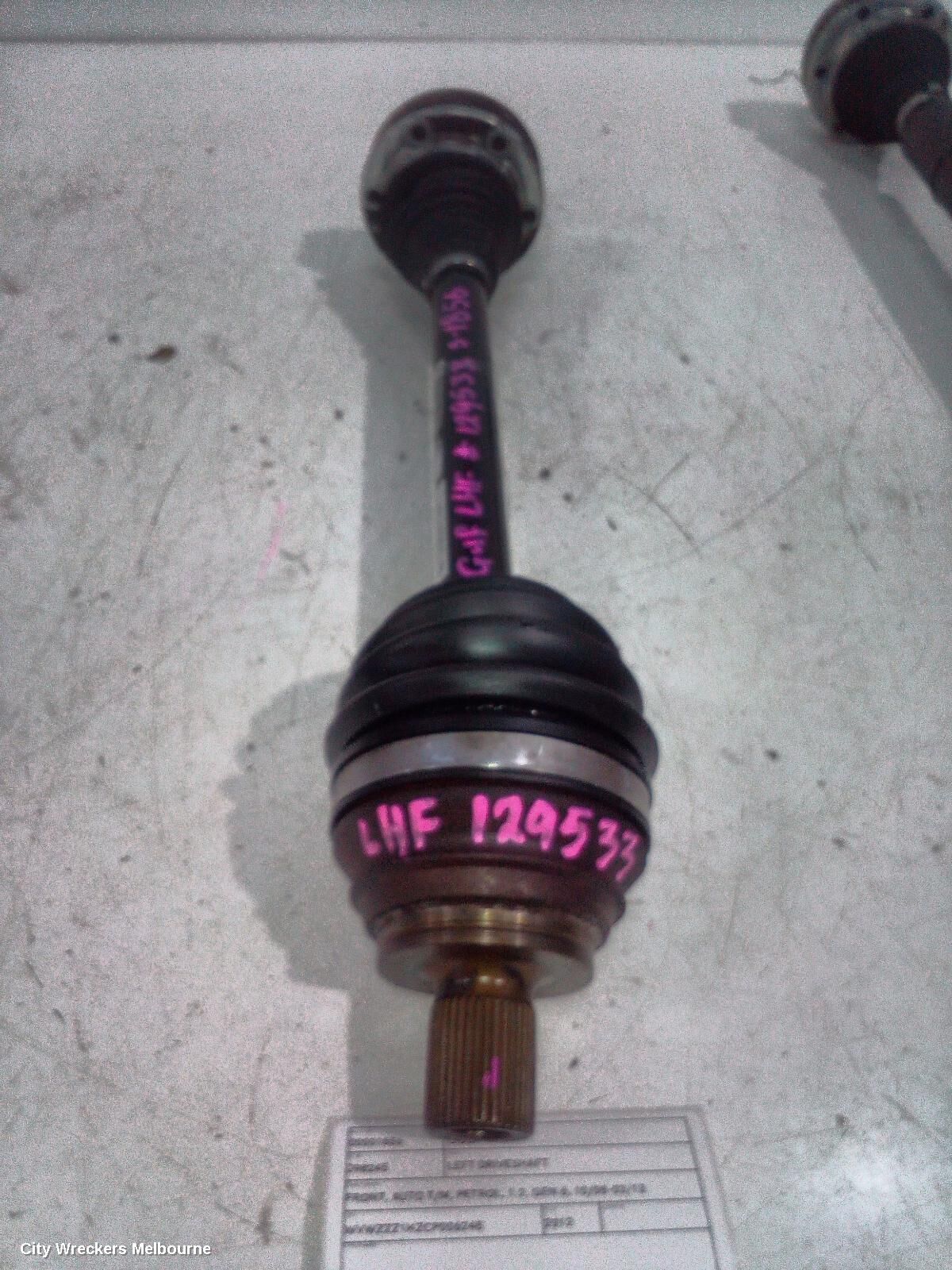 VOLKSWAGEN GOLF 2012 Left Driveshaft
