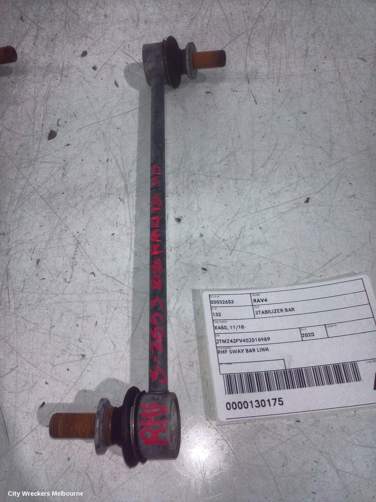 TOYOTA RAV4 2020 Stabiliser Bar