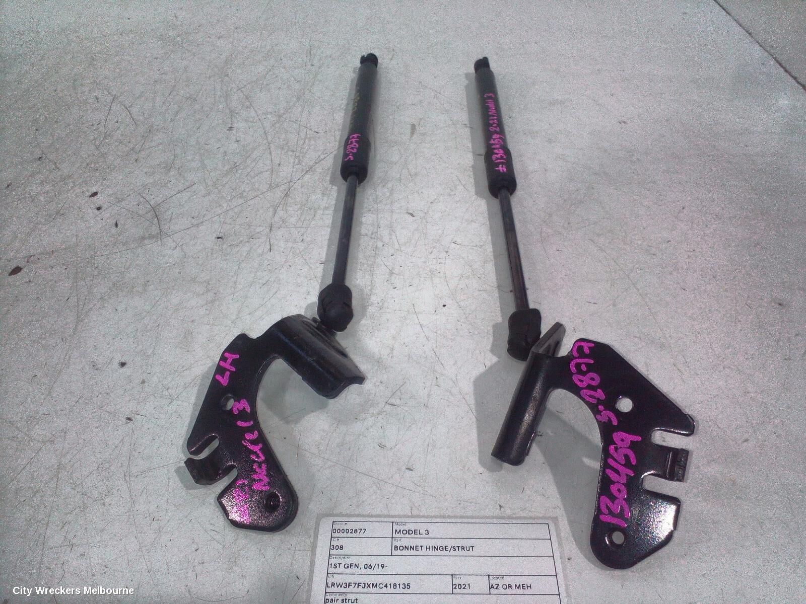 TESLA MODEL 3 2021 Bonnet Hinge/Strut
