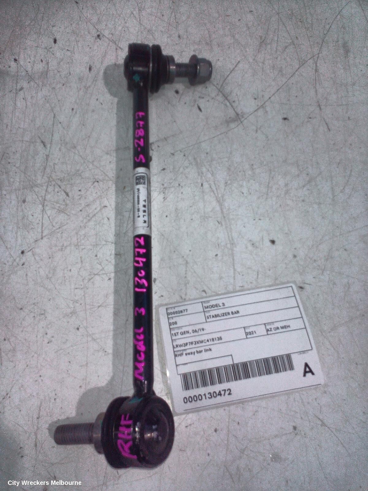 TESLA MODEL 3 2021 Stabiliser Bar