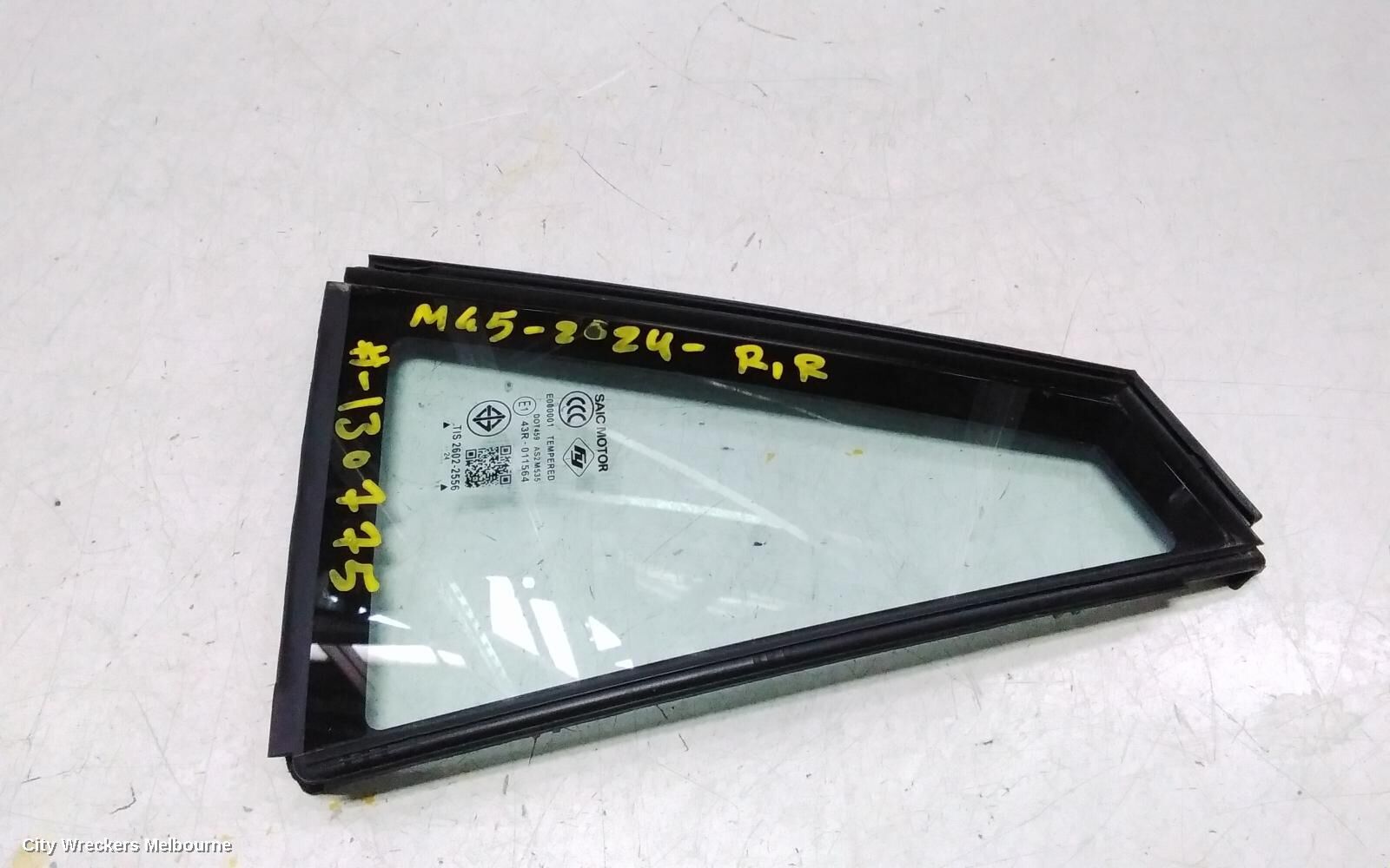 MG MG5 2024 Right Rear 1/4 Door Glass