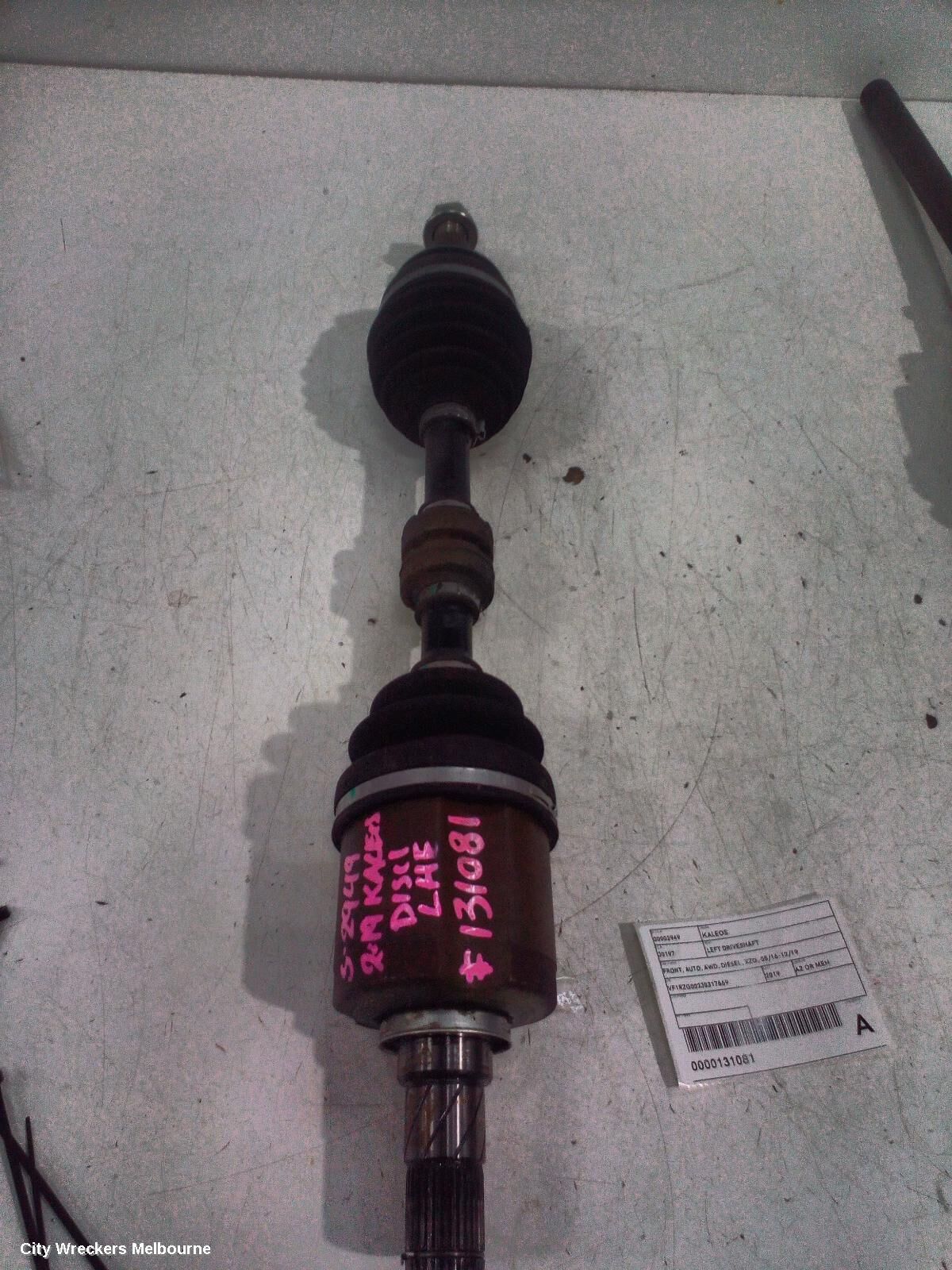 RENAULT KALEOS 2019 Left Driveshaft