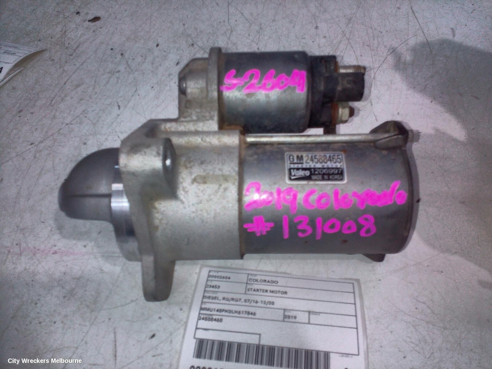 HOLDEN COLORADO 2019 Starter