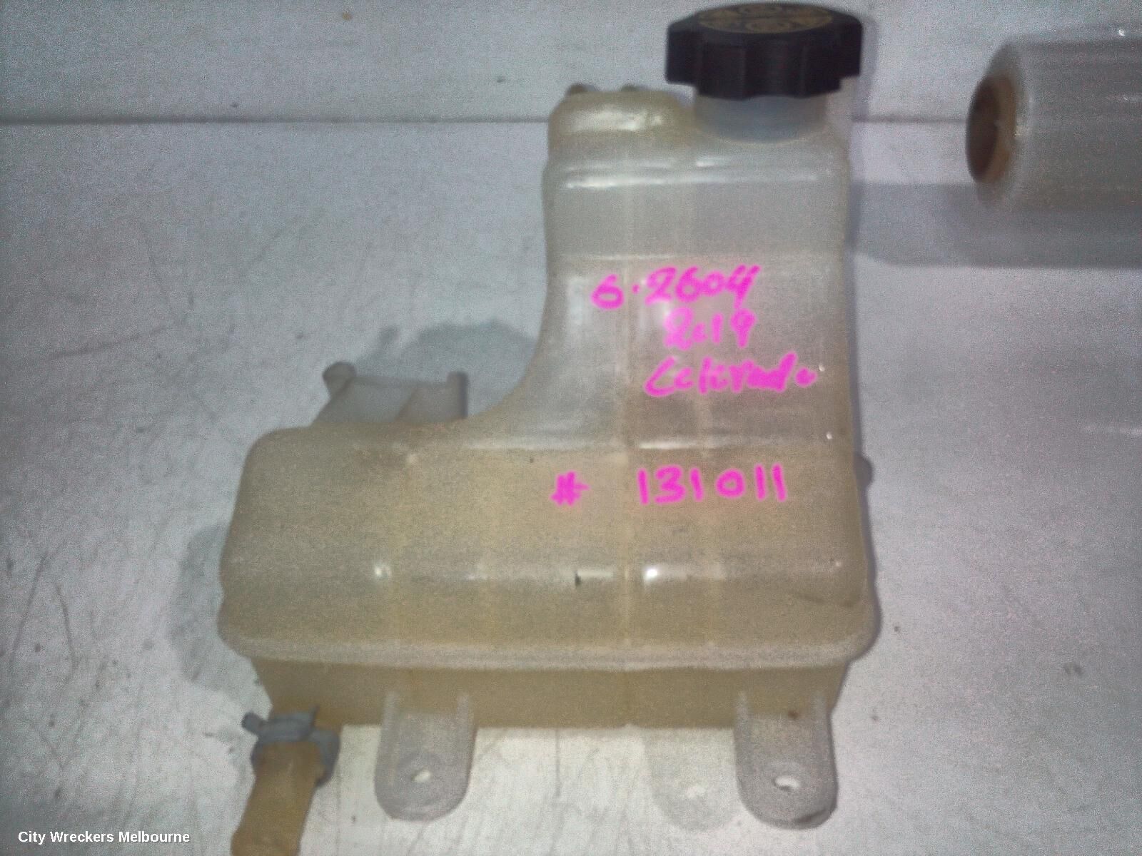 HOLDEN COLORADO 2019 Overflow Bottle
