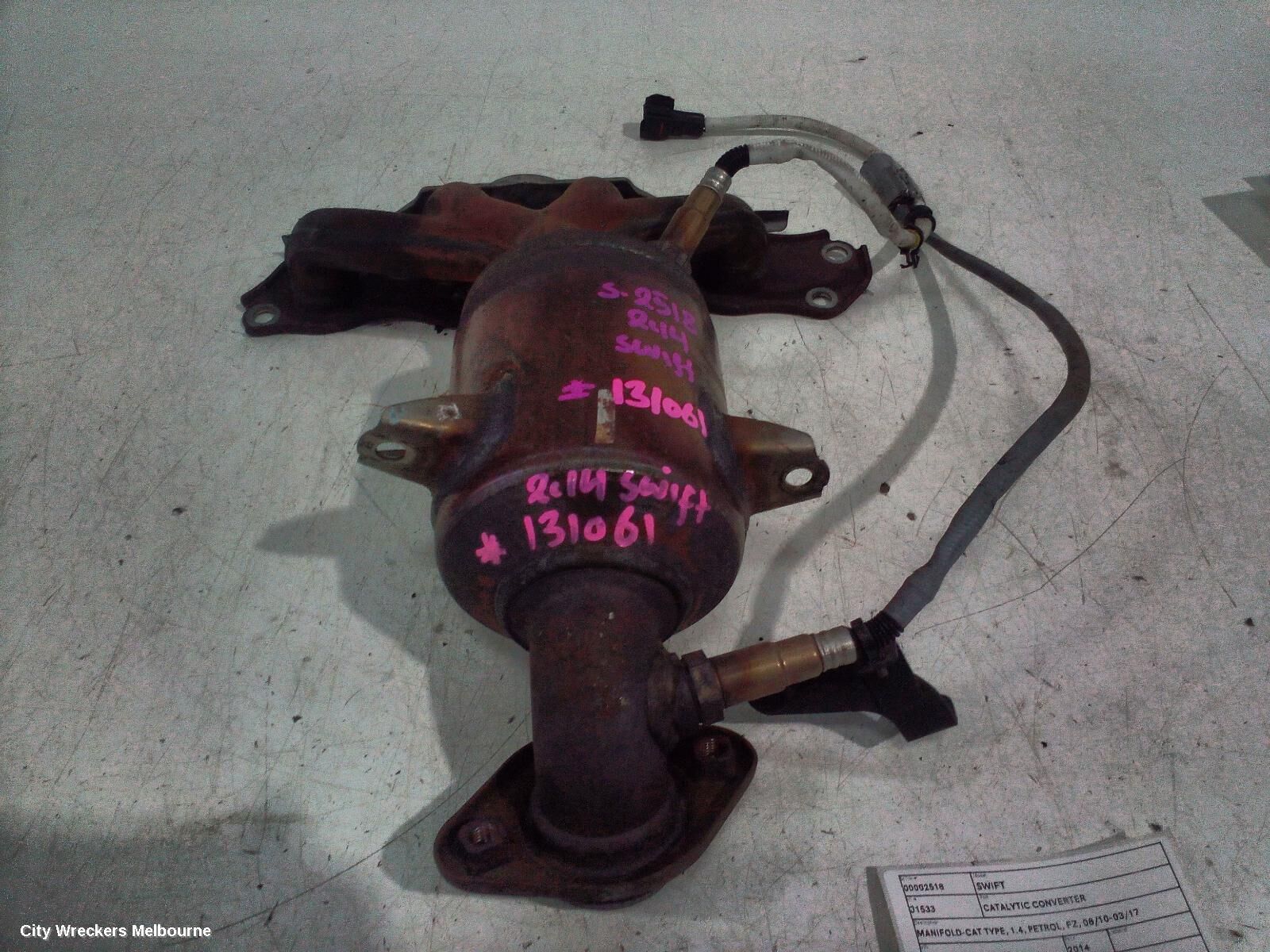 SUZUKI SWIFT 2014 Catalytic Converter