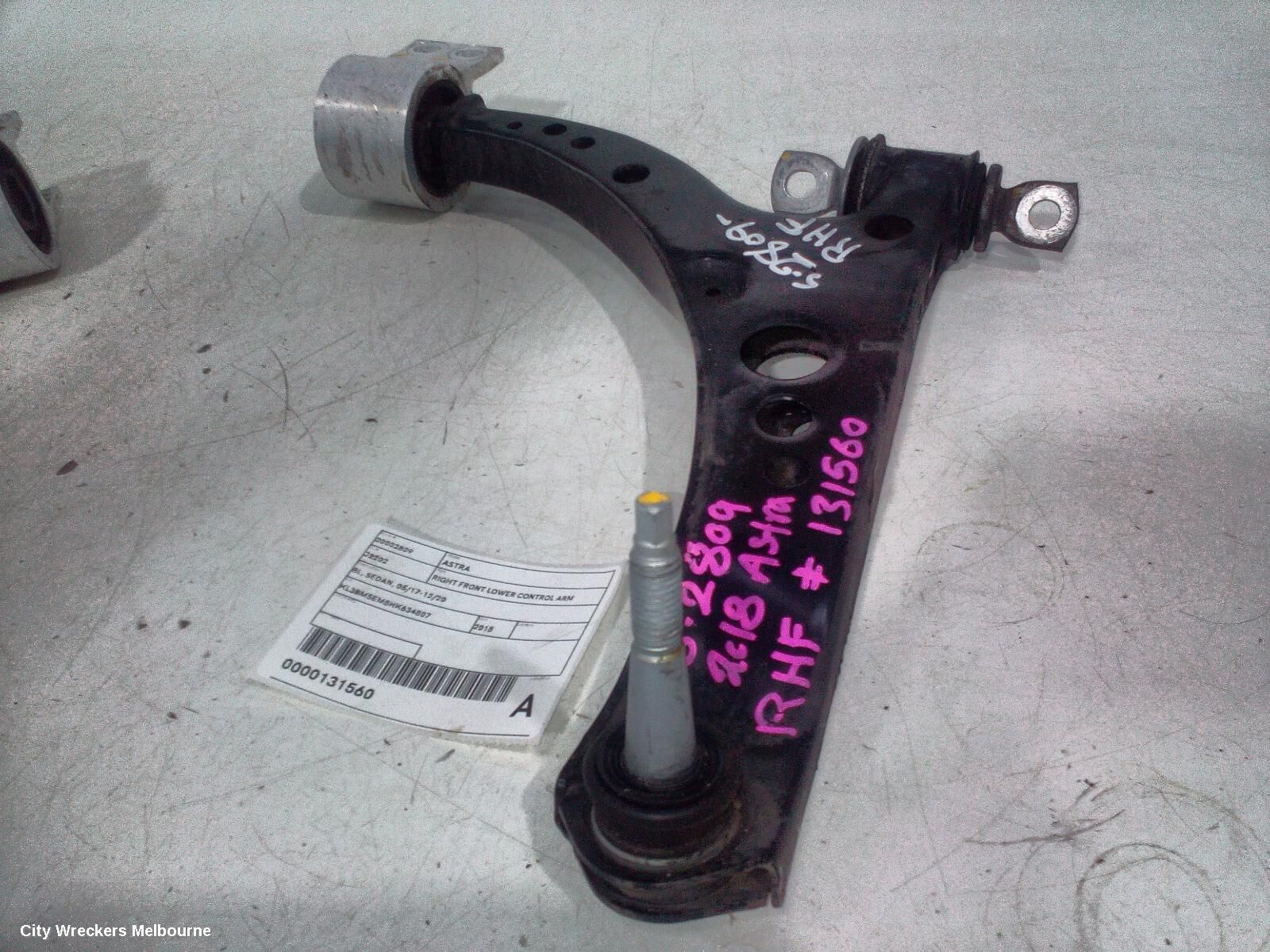 HOLDEN ASTRA 2018 Right Front Lower Control Arm