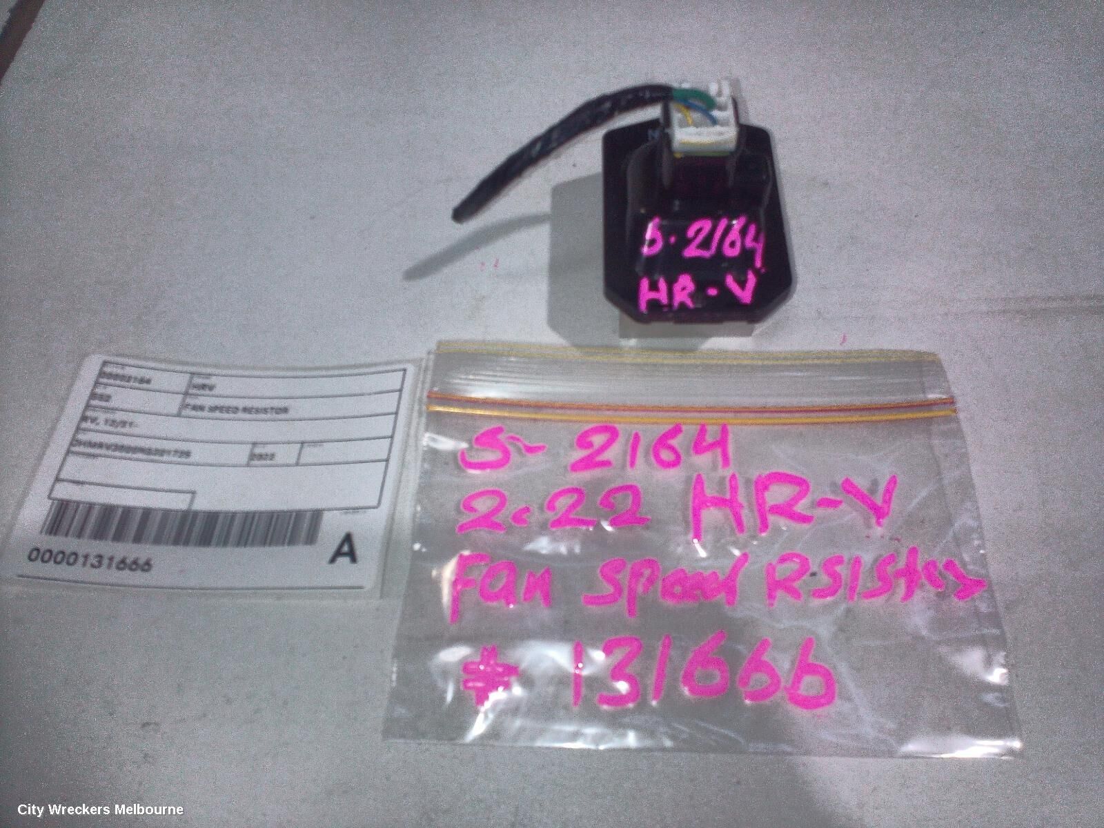 HONDA HRV 2022 Fan Speed Resistor