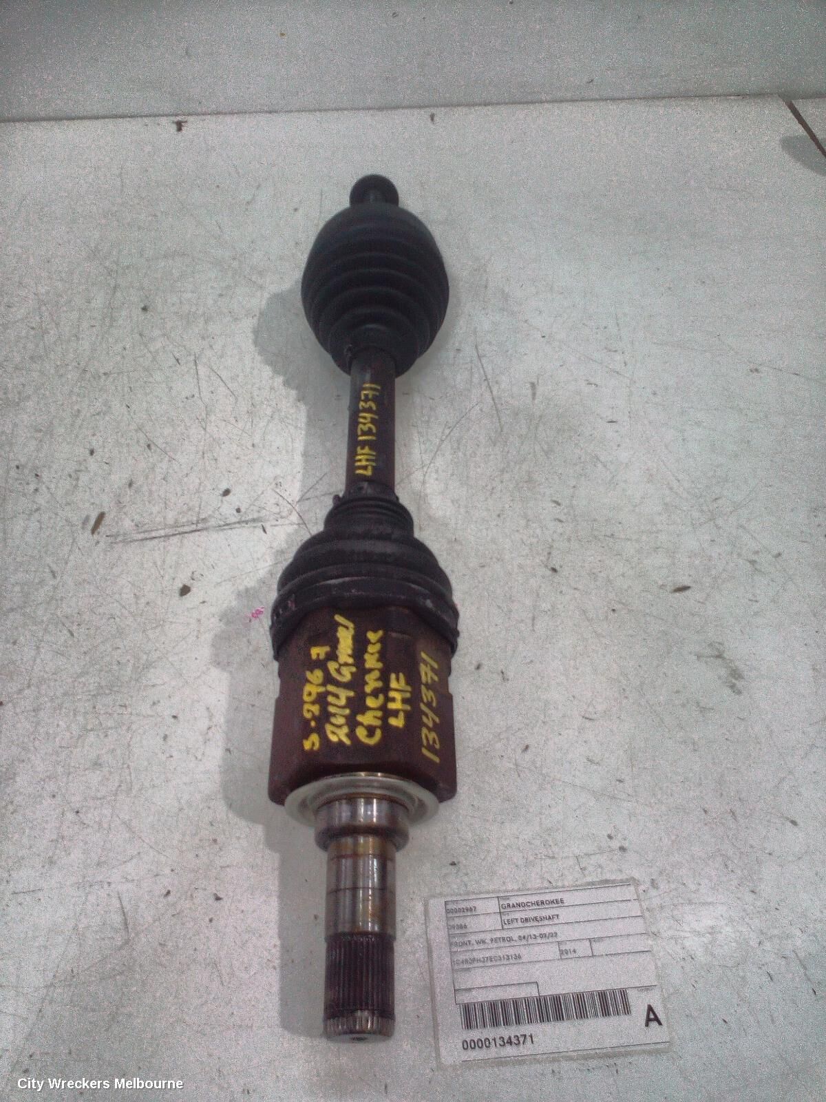 JEEP GRANDCHEROKEE 2014 Left Driveshaft