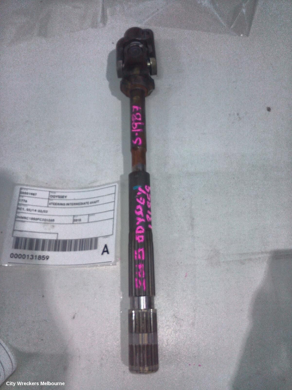 HONDA ODYSSEY 2015 STEERING_INTERMEDIATE_SHAFT