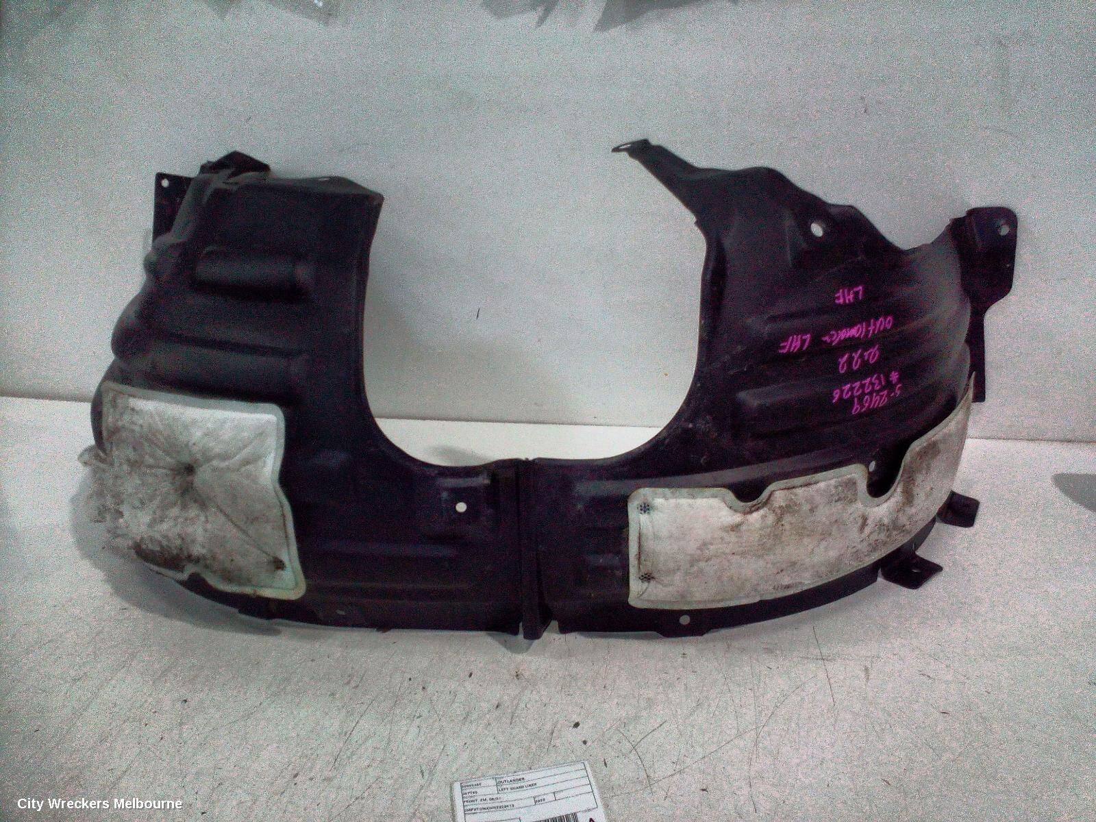 MITSUBISHI OUTLANDER 2022 Left Guard Liner