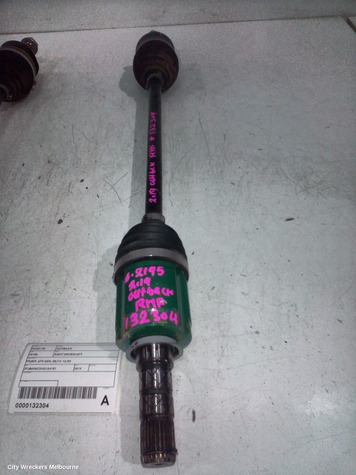 SUBARU OUTBACK 2019 Right Driveshaft
