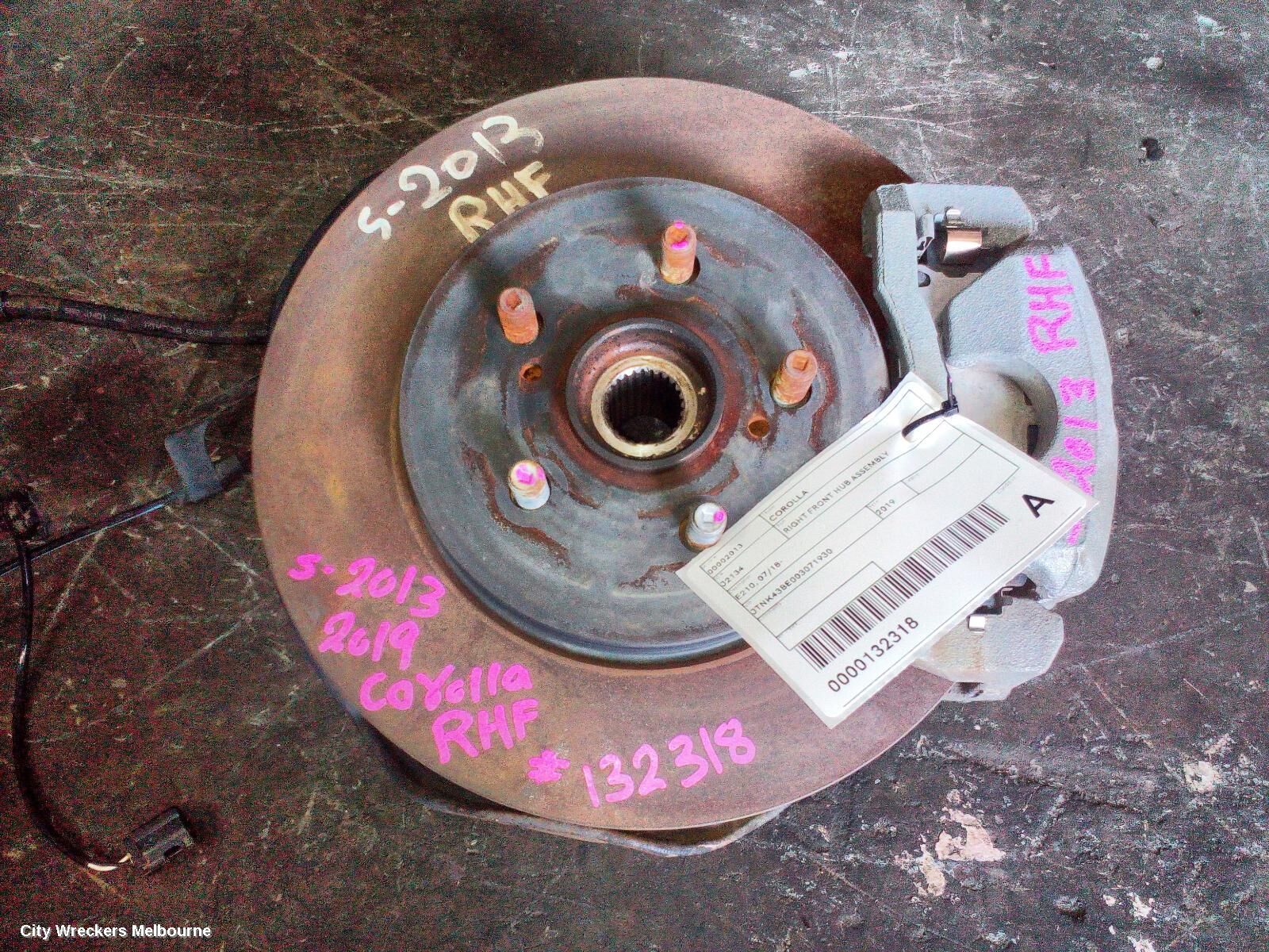 TOYOTA COROLLA 2019 Right Front Hub Assembly