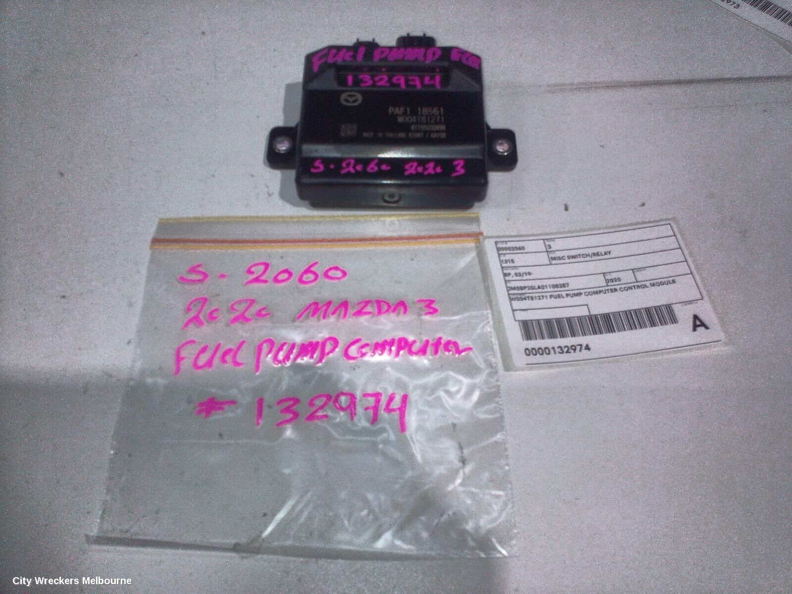 MAZDA 3 2020 Misc Switch/Relay