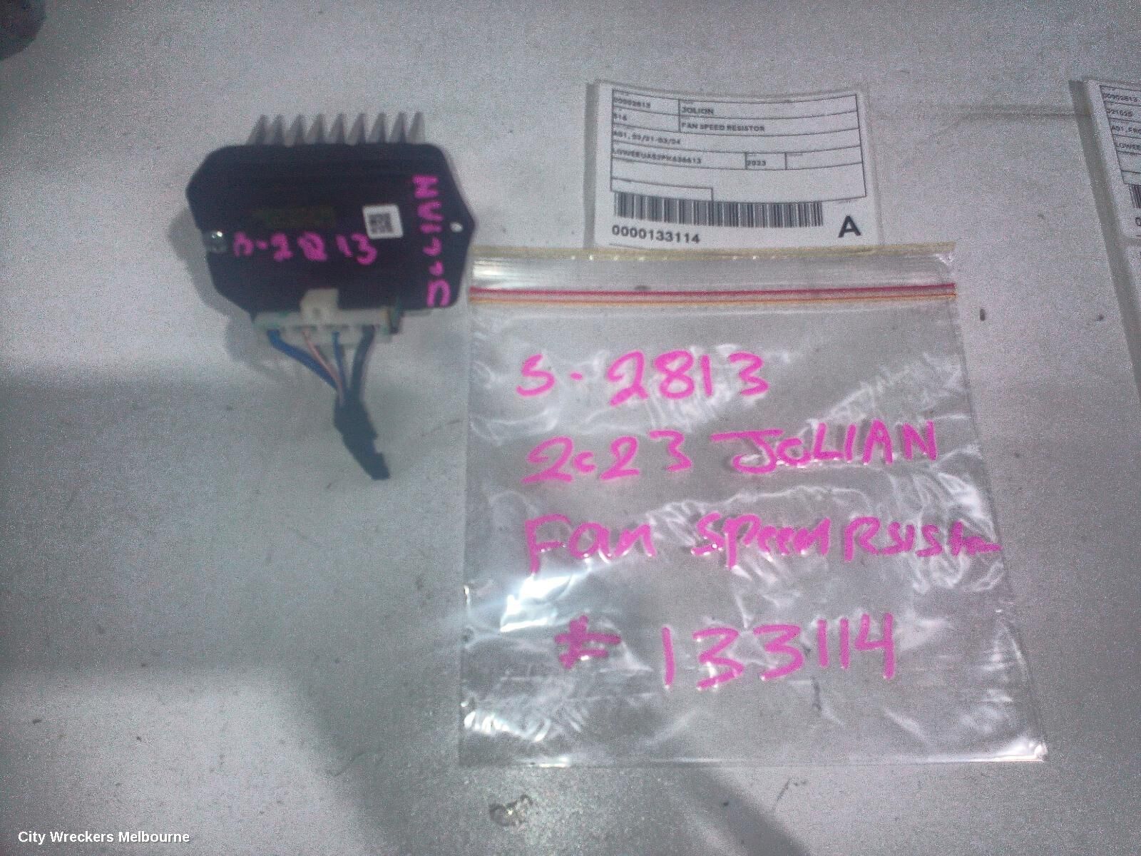 HAVAL JOLION 2023 Fan Speed Resistor