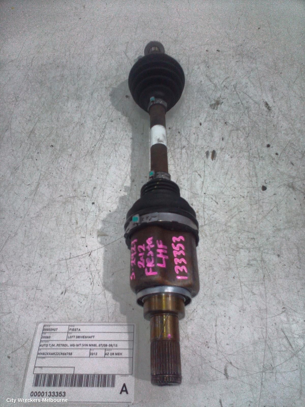 FORD FIESTA 2012 Left Driveshaft