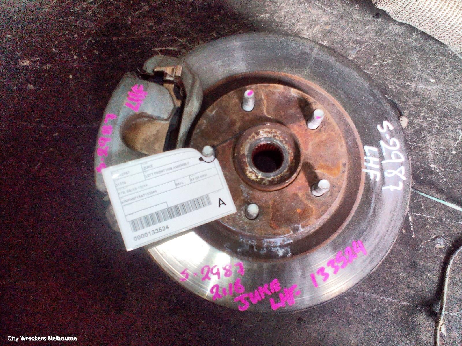 NISSAN JUKE 2016 Left Front Hub Assembly