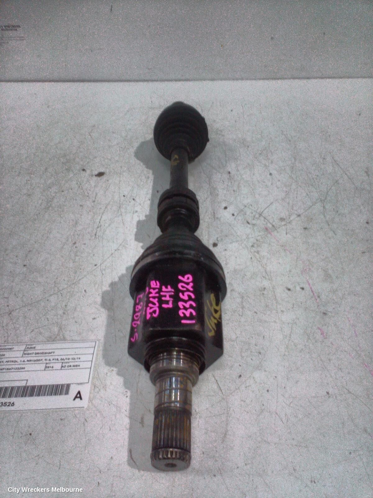 NISSAN JUKE 2016 Right Driveshaft