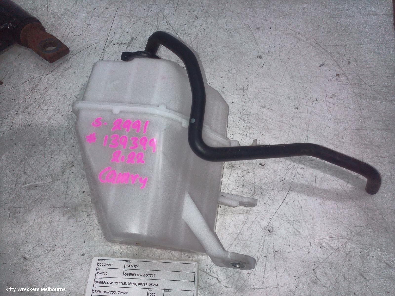TOYOTA CAMRY 2022 Overflow Bottle