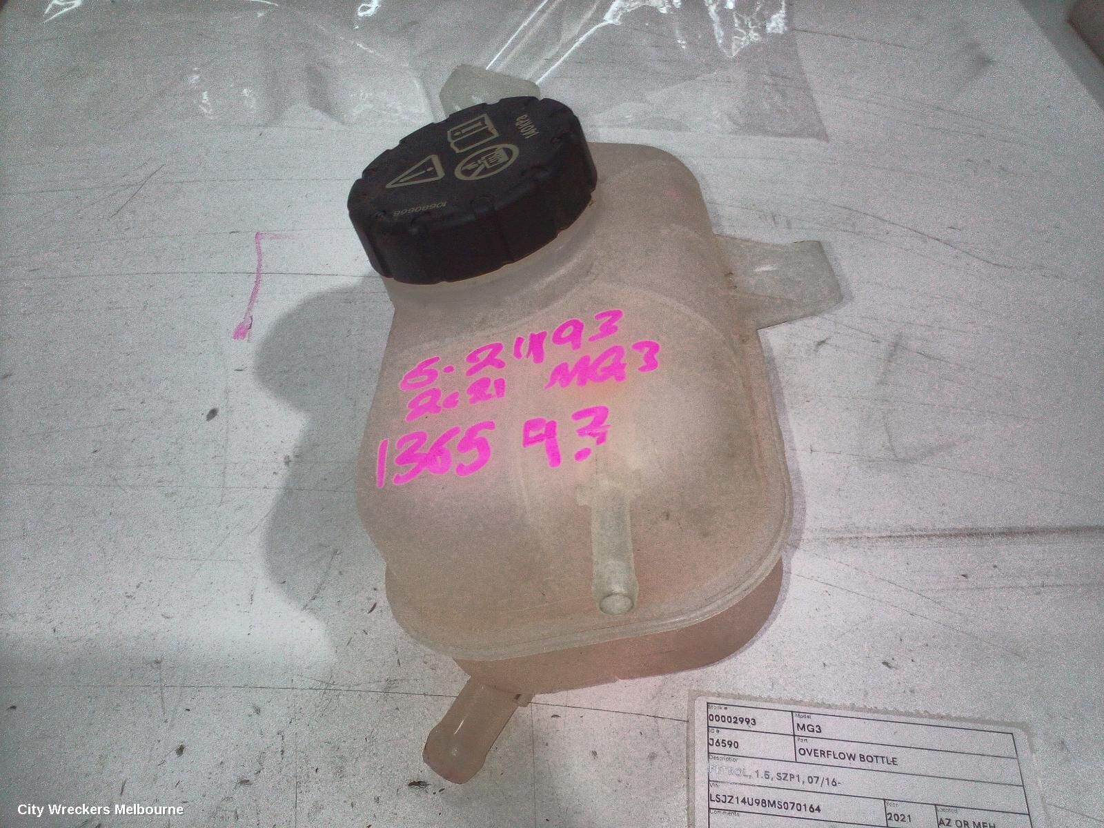 MG MG3 2021 Overflow Bottle