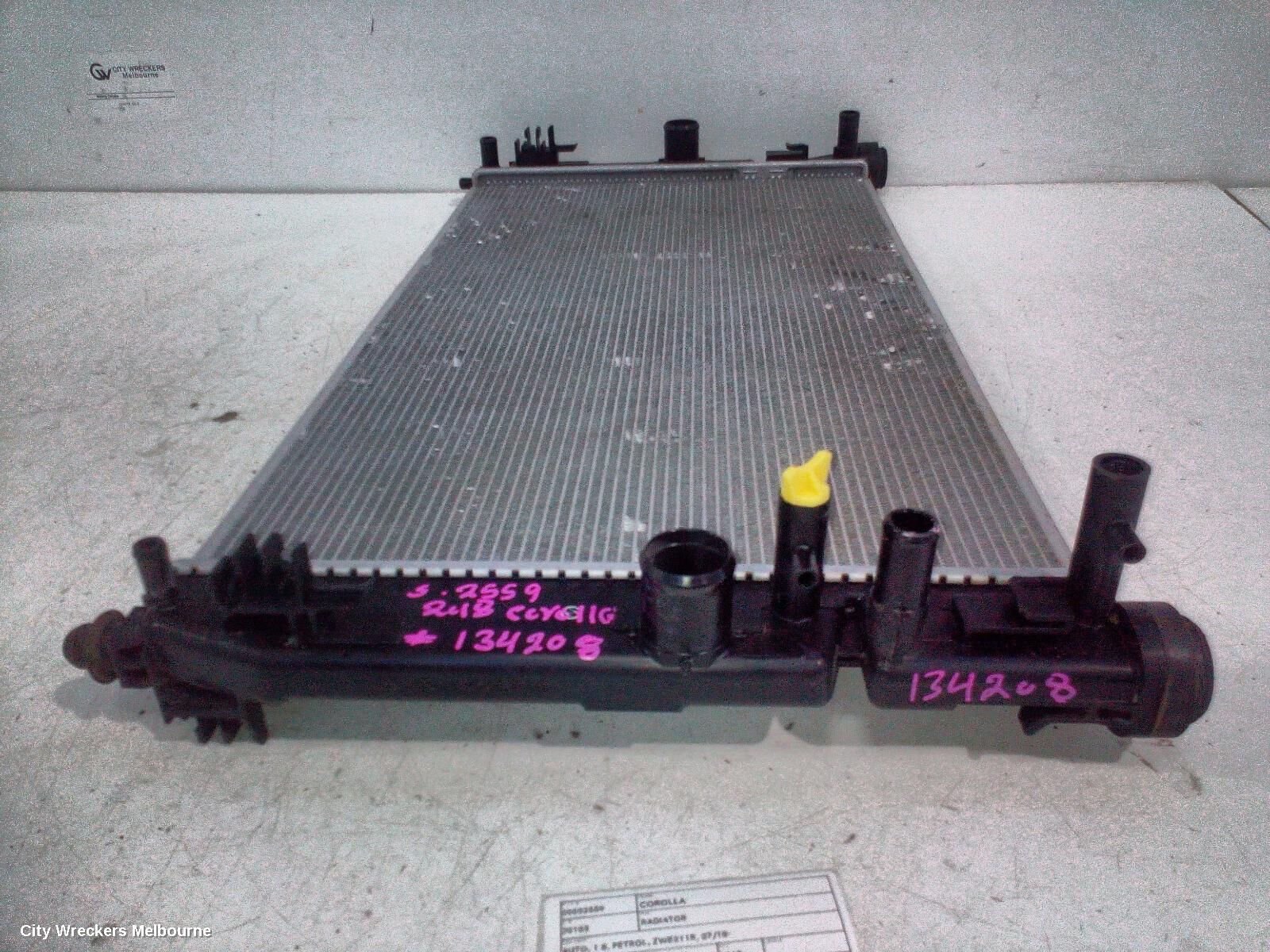 TOYOTA COROLLA 2018 Radiator