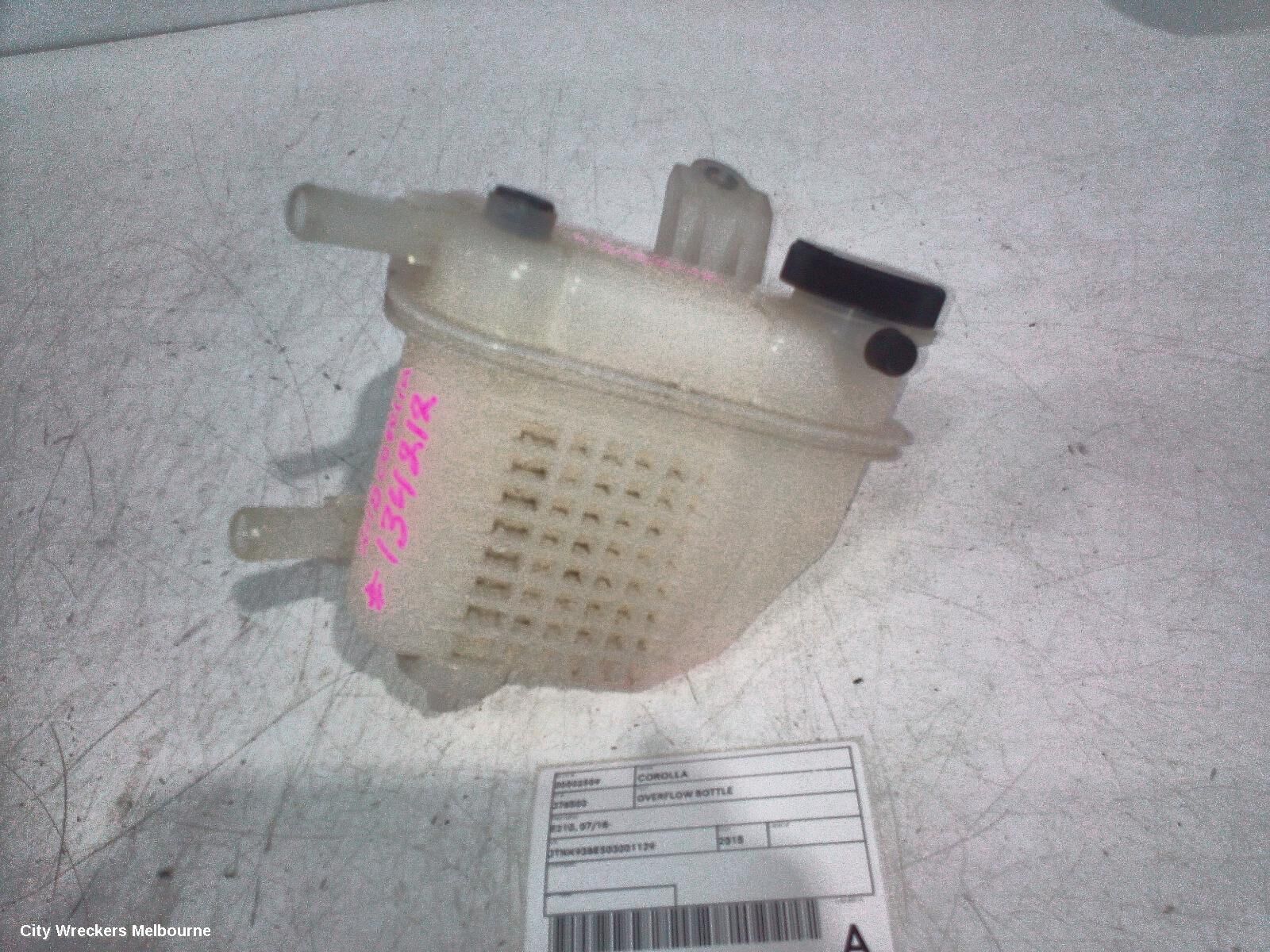 TOYOTA COROLLA 2018 Overflow Bottle