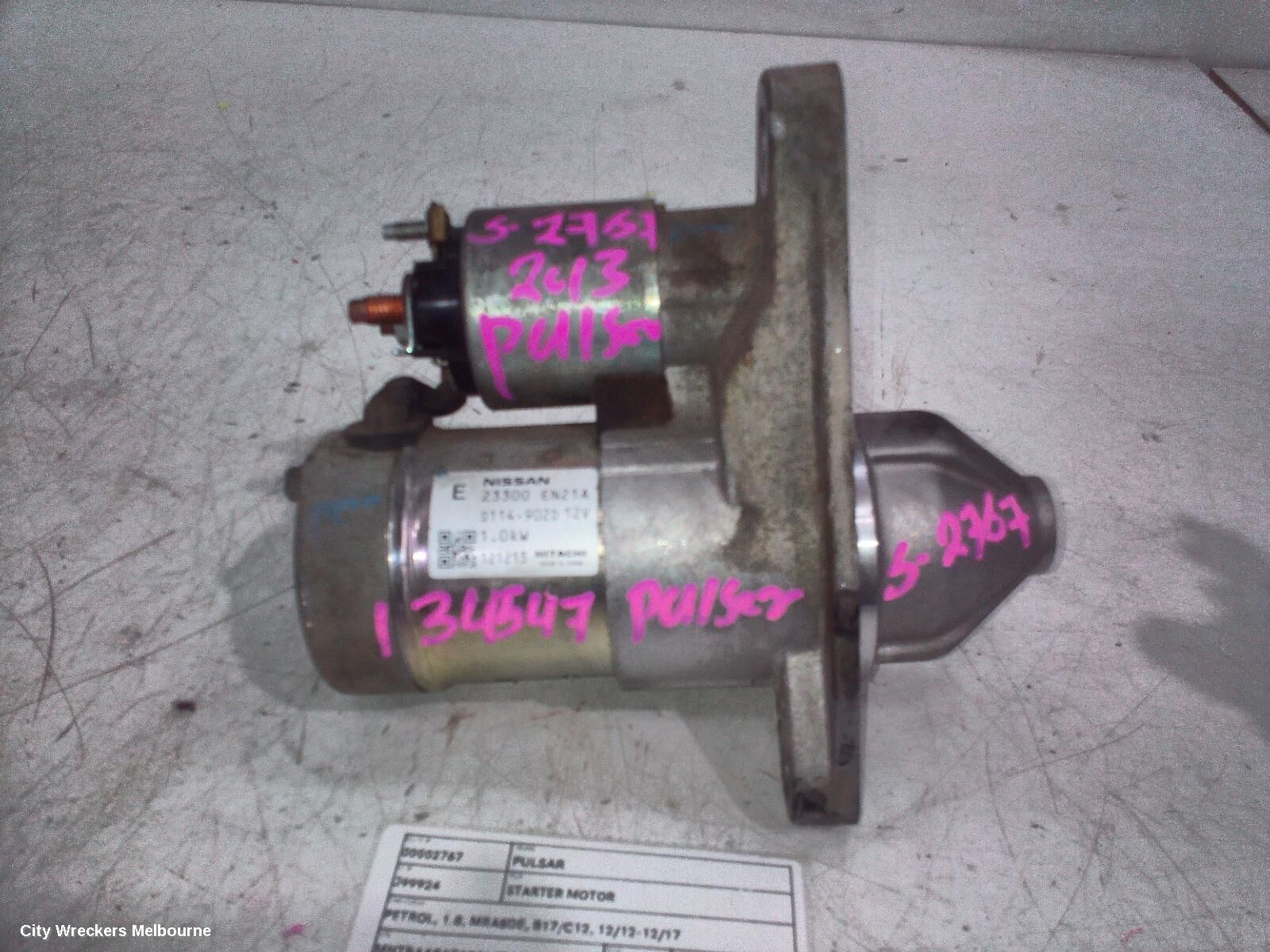 NISSAN PULSAR 2013 Starter