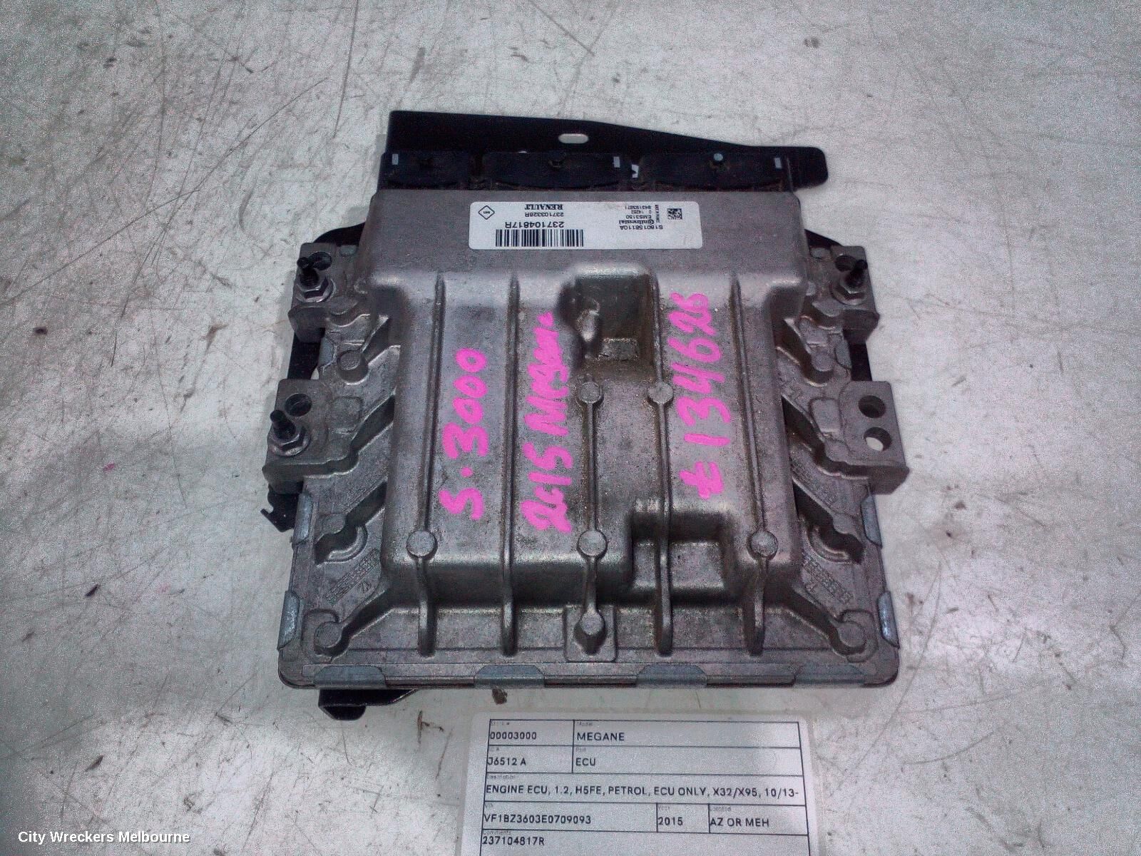 RENAULT MEGANE 2015 Ecu