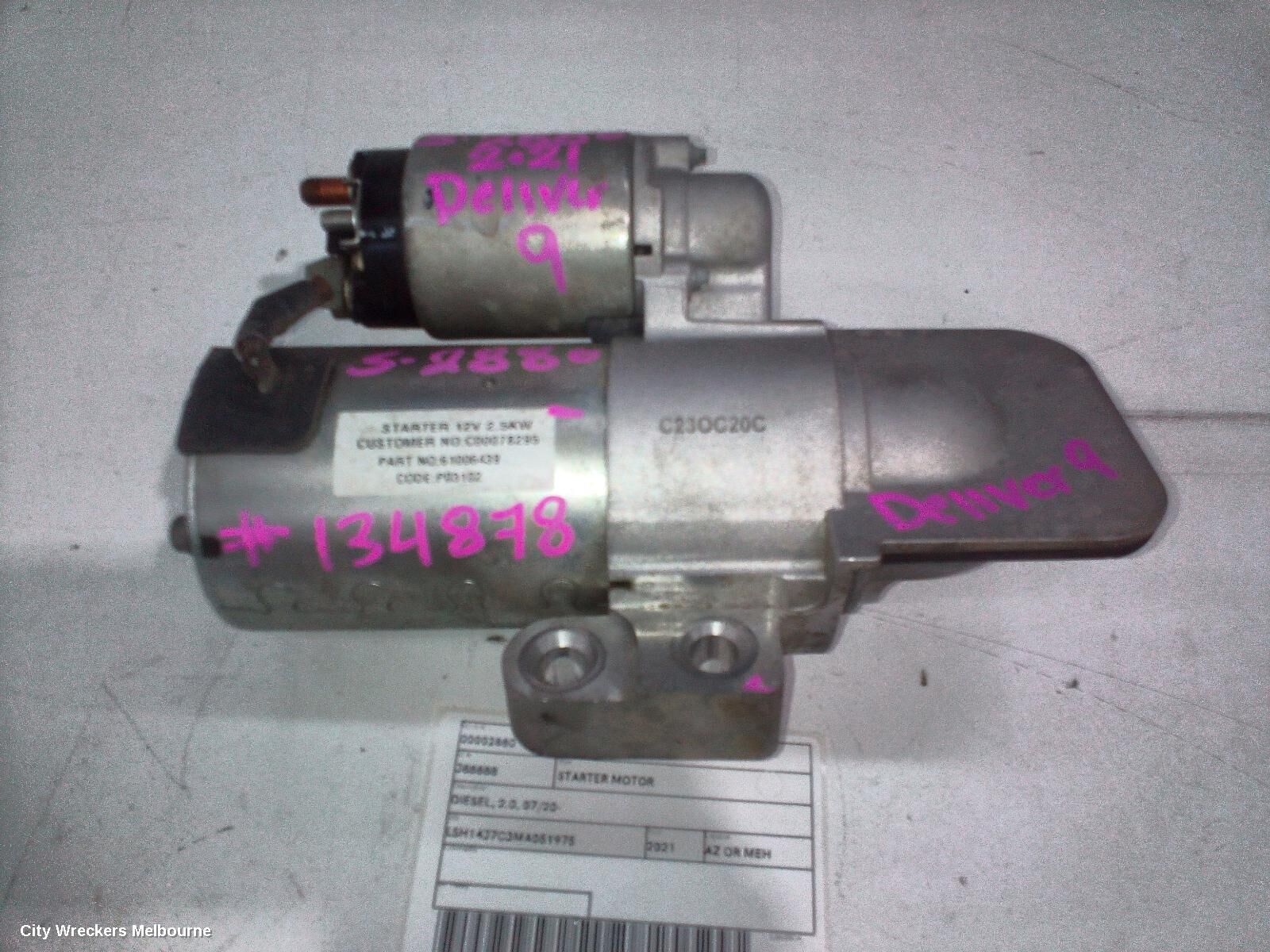 LDV DELIVER 9 2021 Starter