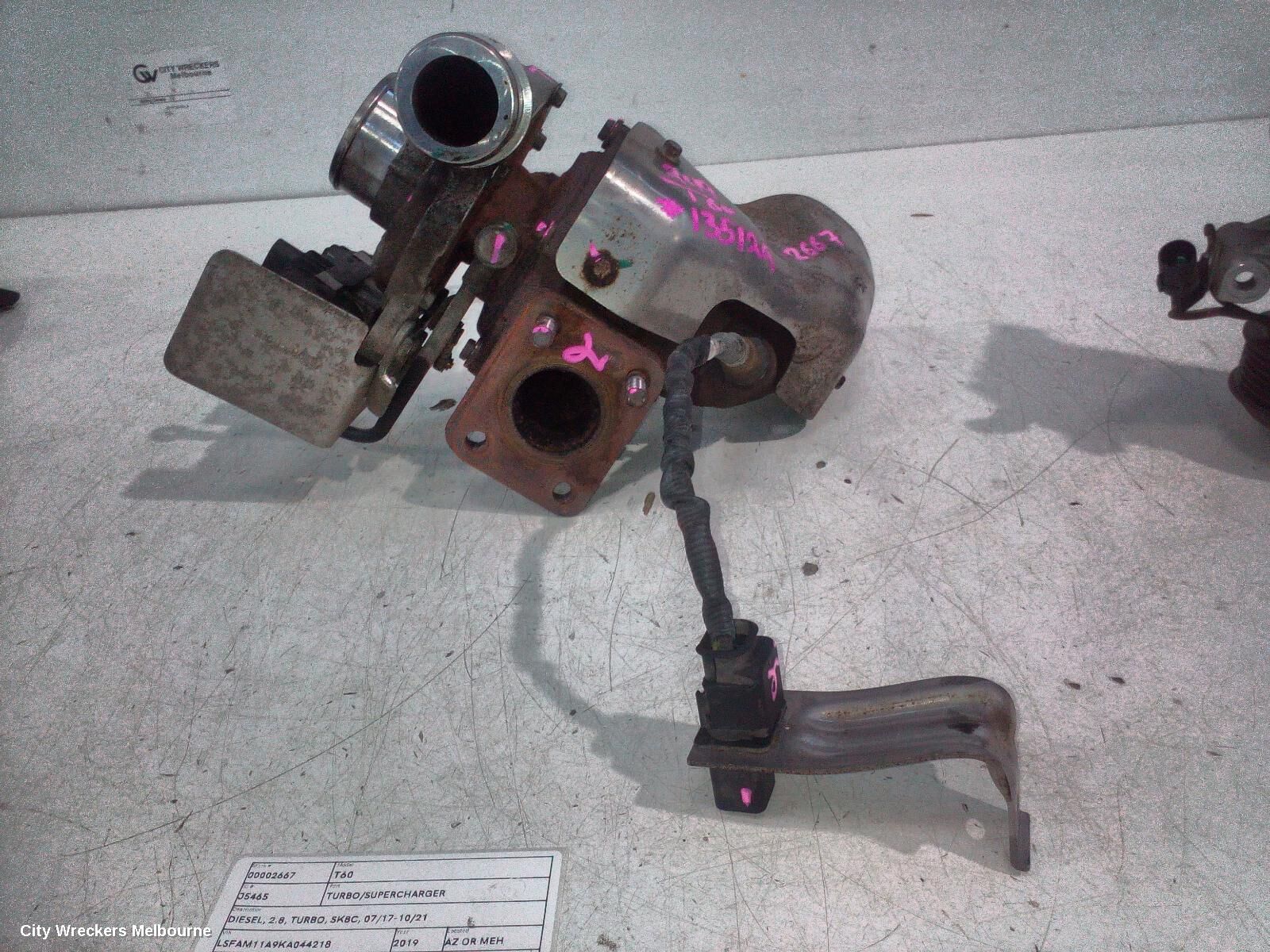 LDV T60 2019 Turbo Supercharger