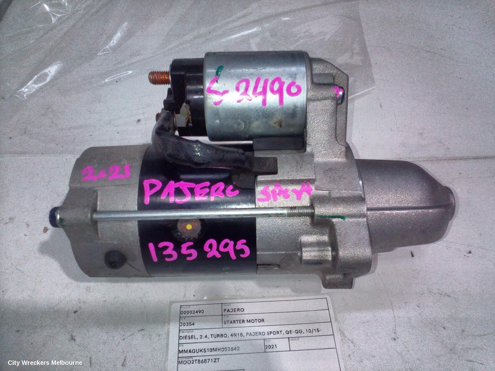 MITSUBISHI PAJERO 2021 Starter