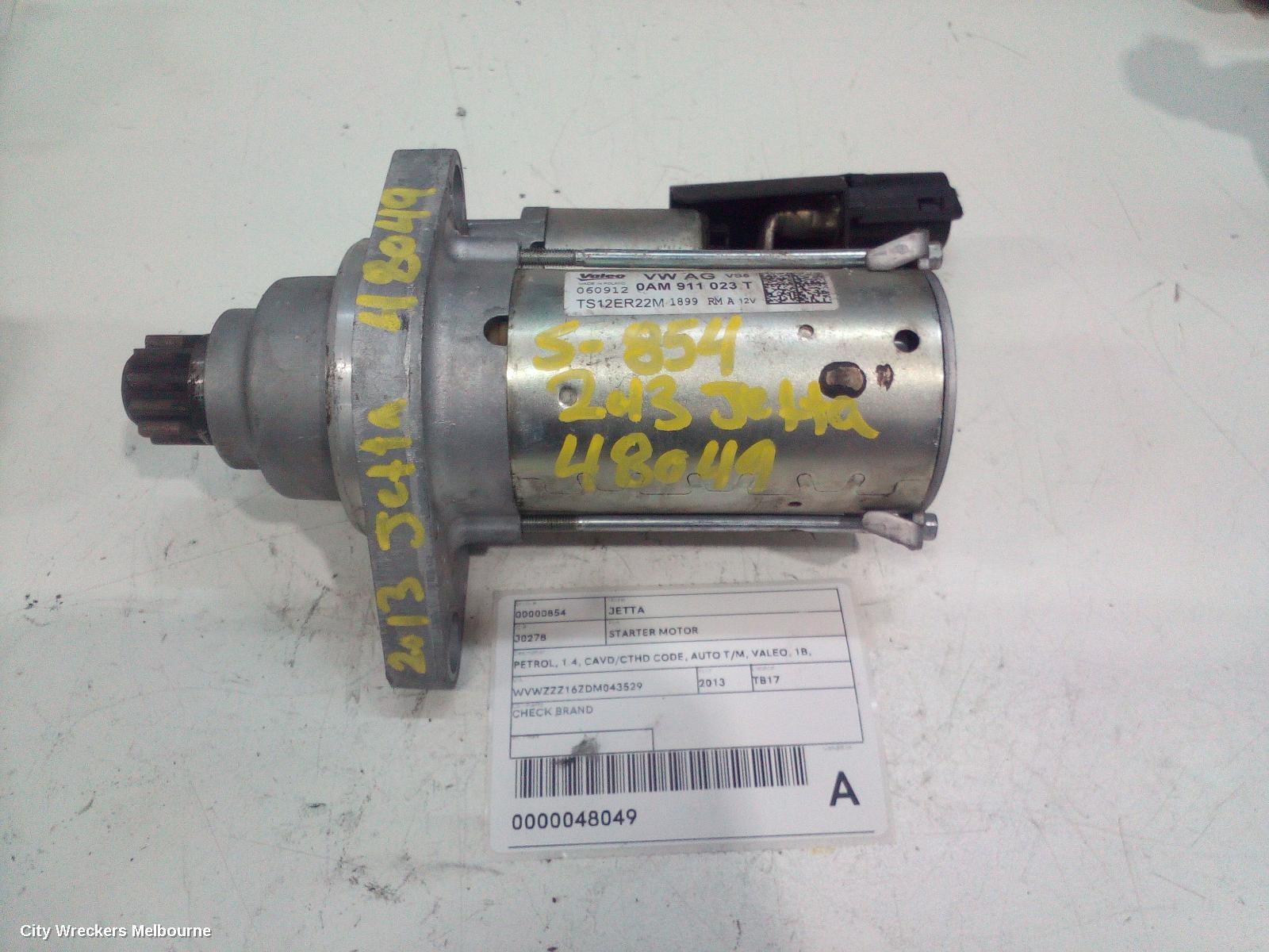 VOLKSWAGEN JETTA 2013 Starter