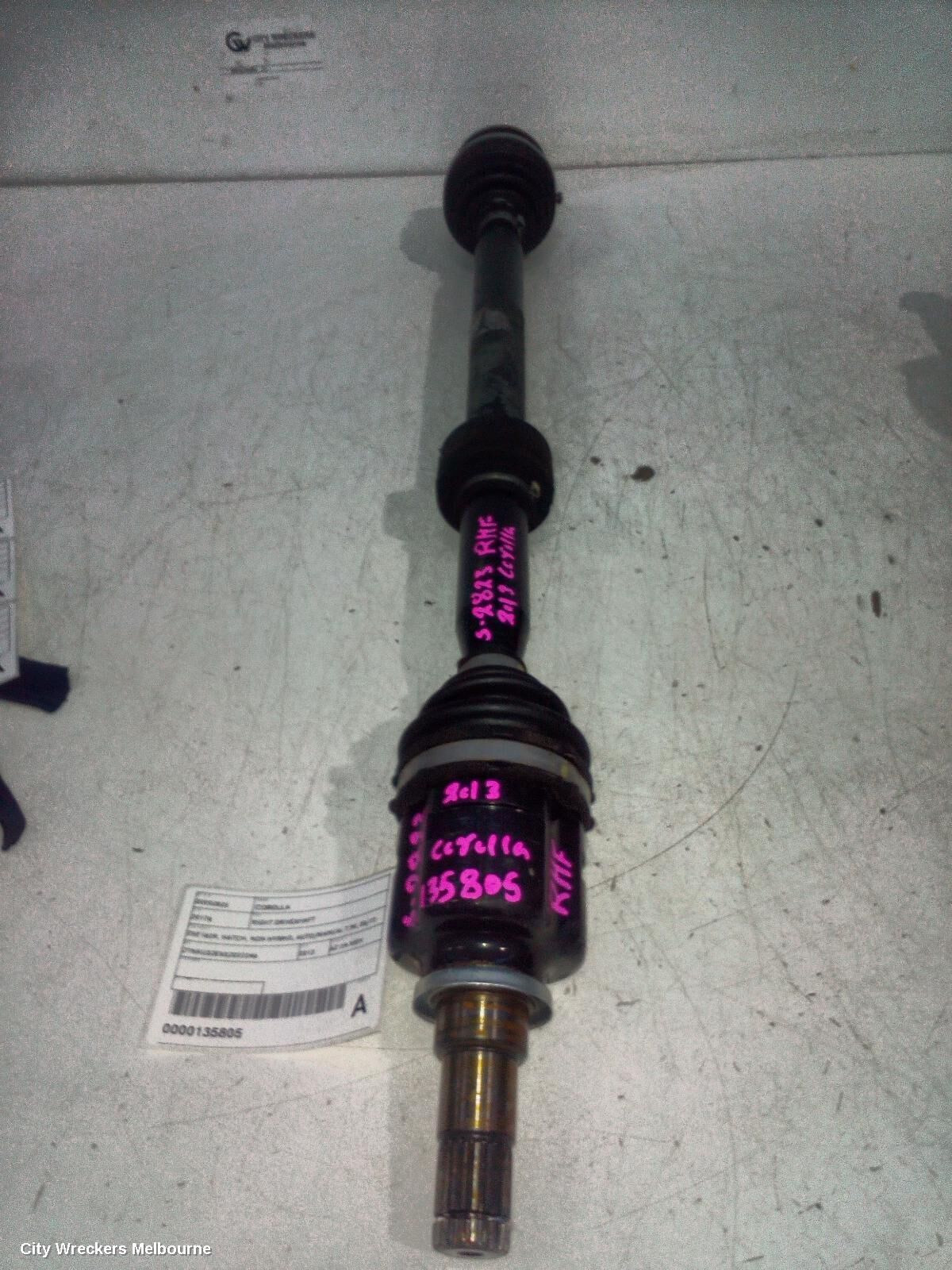 TOYOTA COROLLA 2013 Right Driveshaft