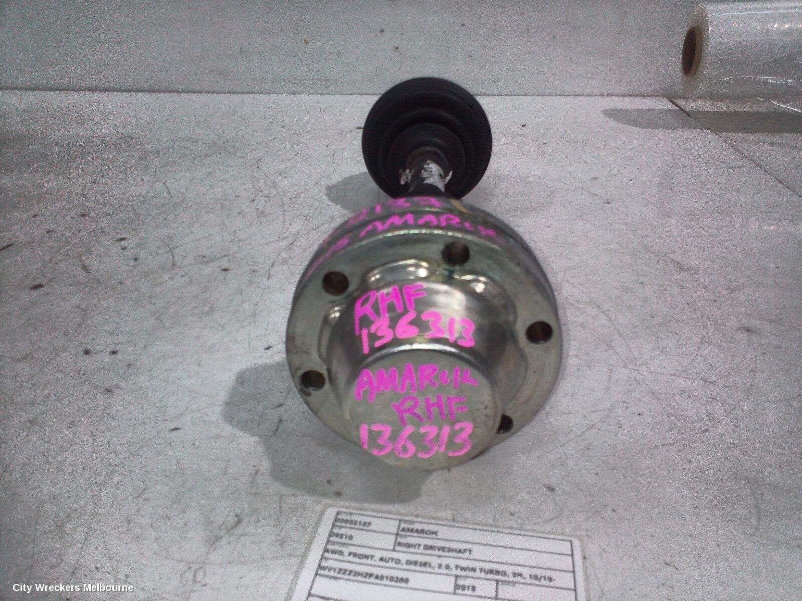 VOLKSWAGEN AMAROK 2015 Right Driveshaft