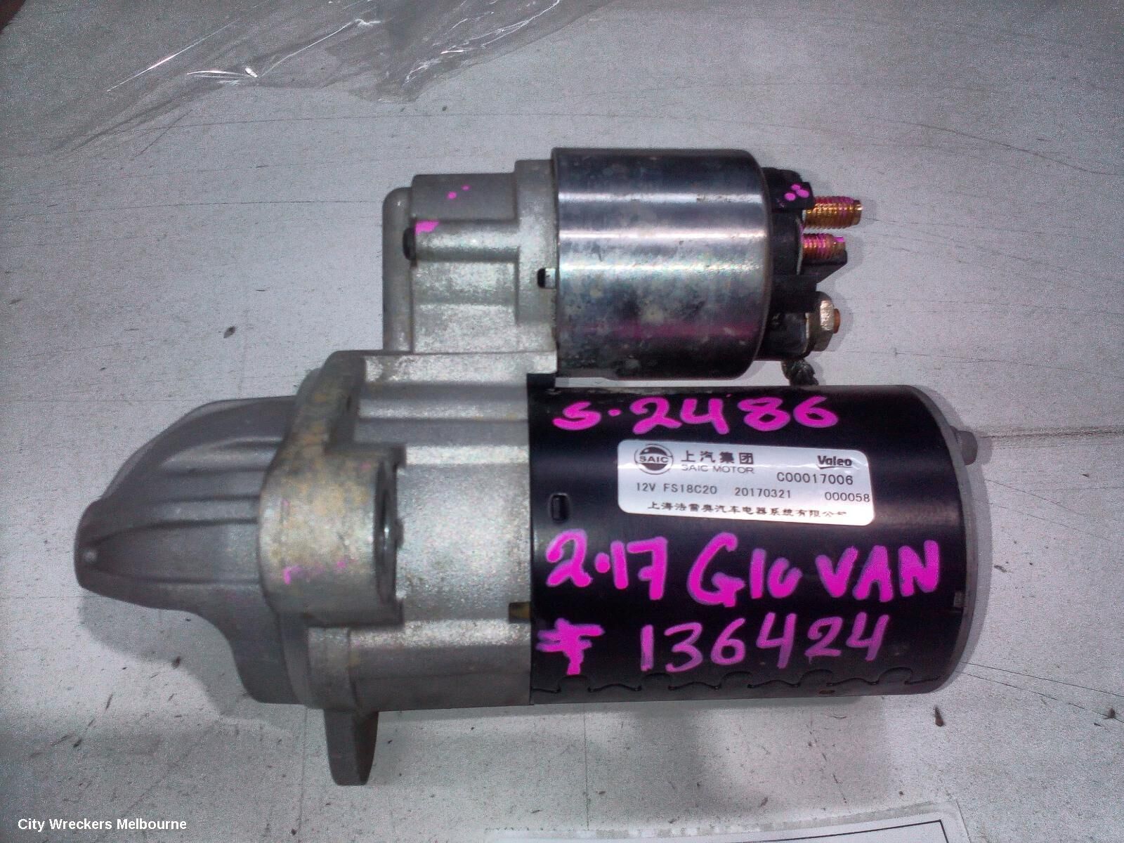 LDV G10 2017 Starter