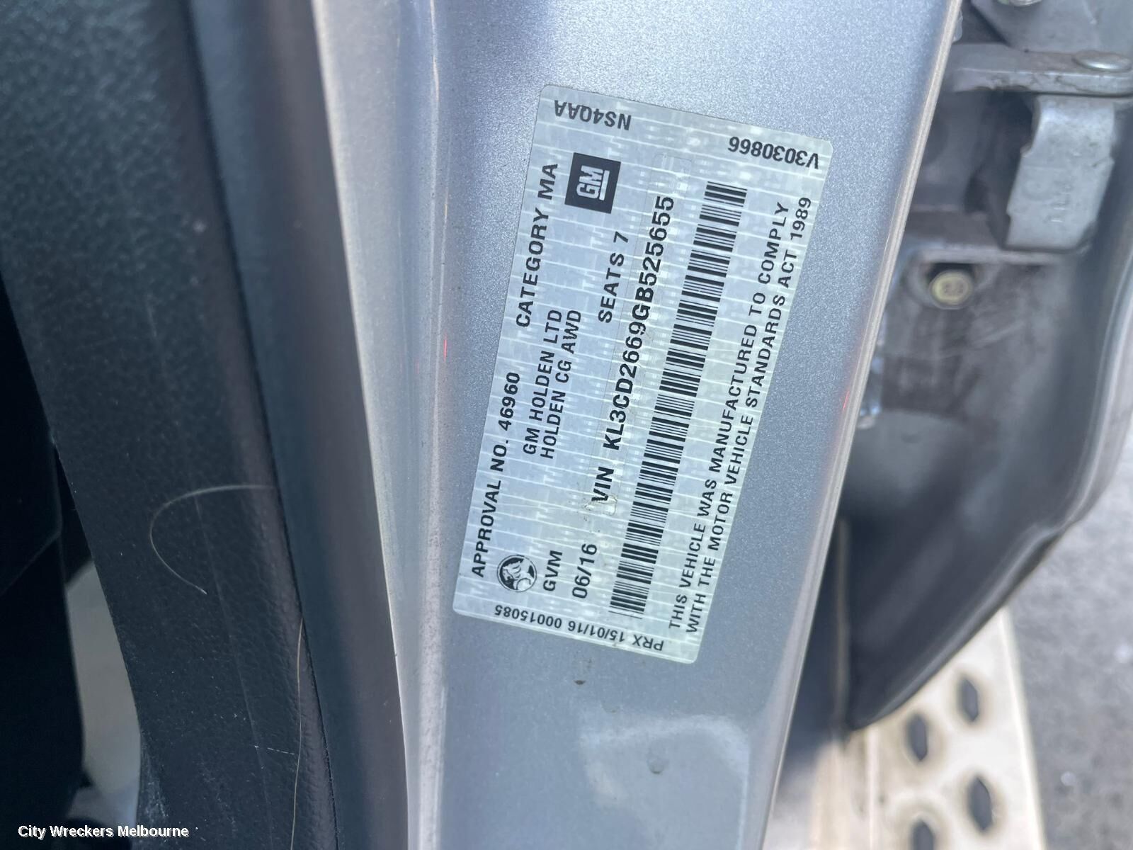 HOLDEN CAPTIVA 2016 Right Headlamp