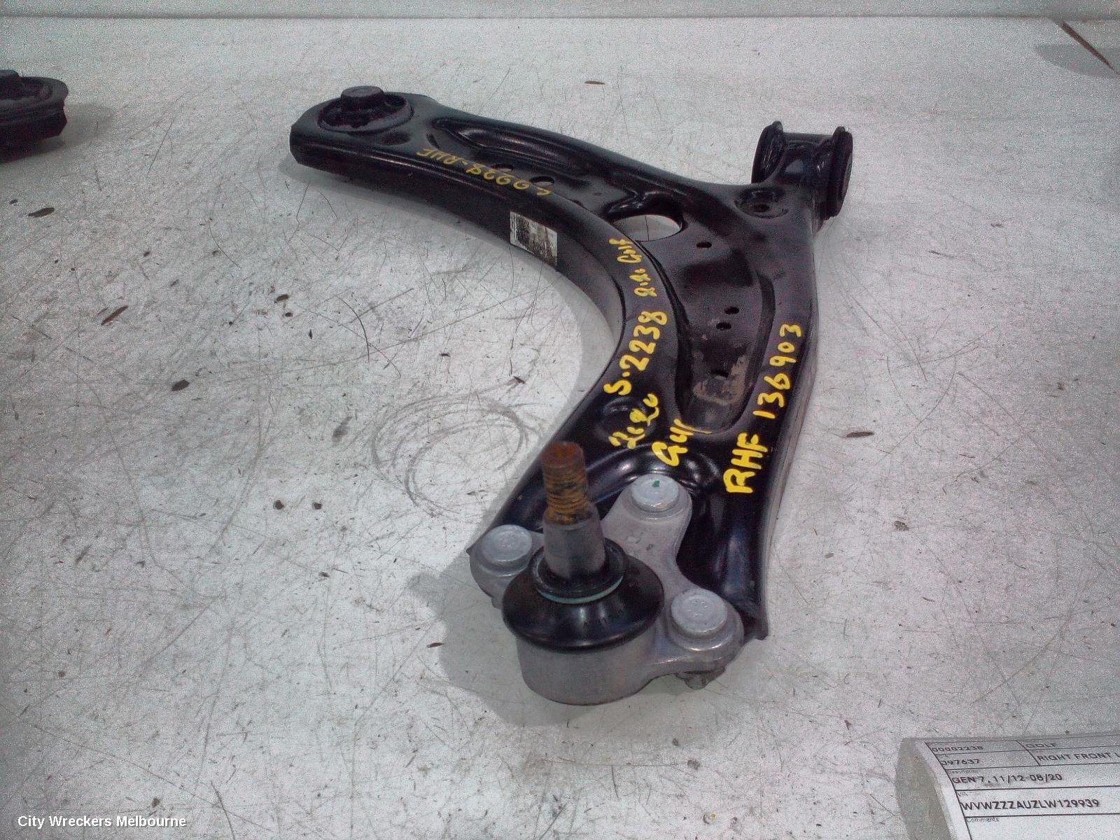 VOLKSWAGEN GOLF 2020 Right Front Lower Control Arm