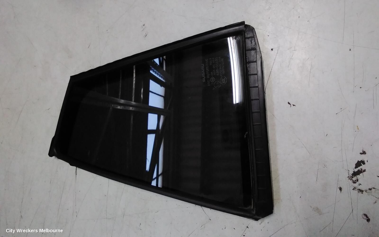 SUBARU XV 2021 Left Rear 1/4 Door Glass