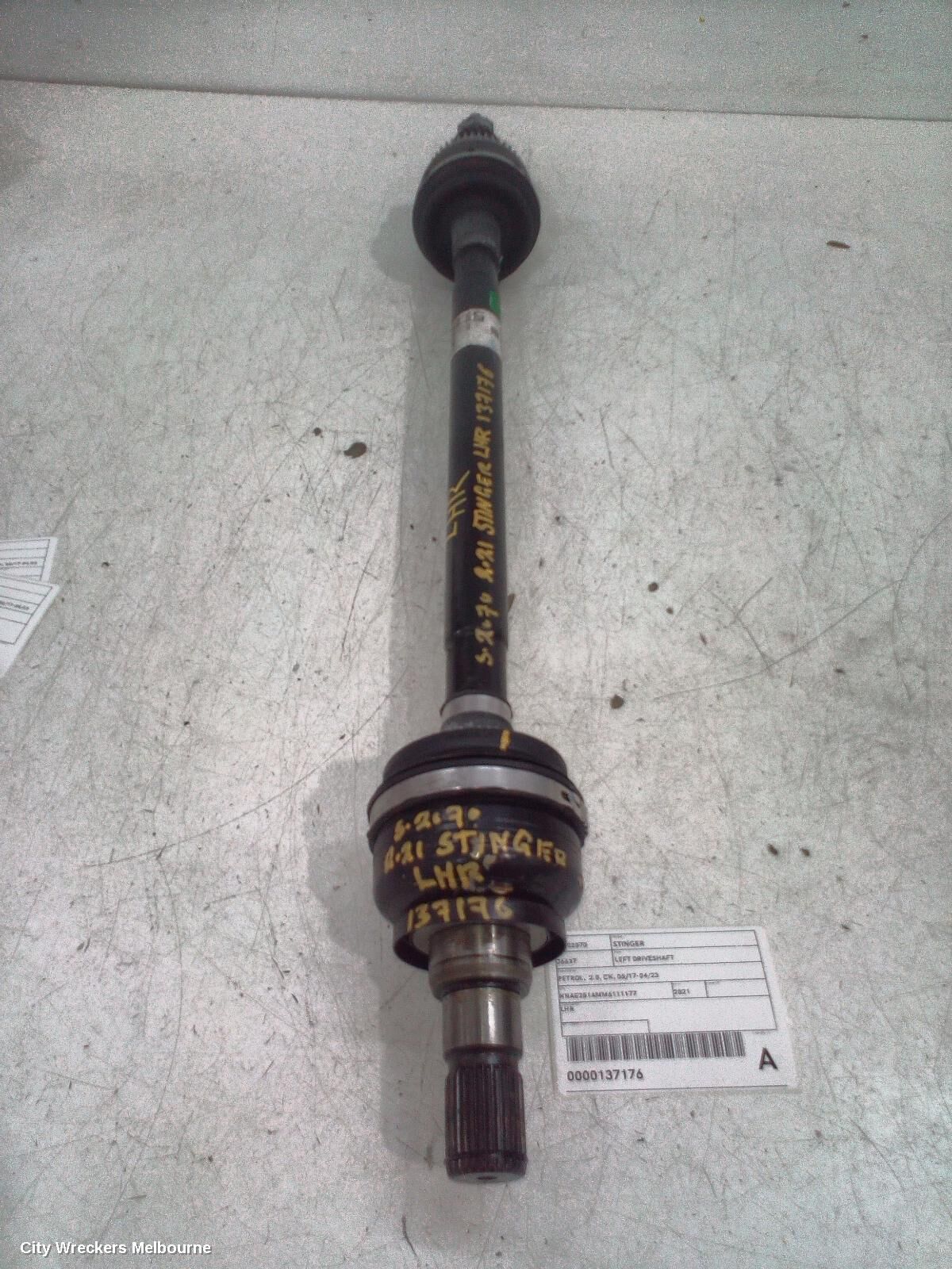 KIA STINGER 2021 Left Driveshaft