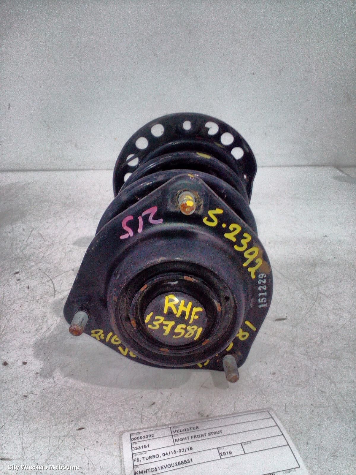 HYUNDAI VELOSTER 2016 Right Front Strut