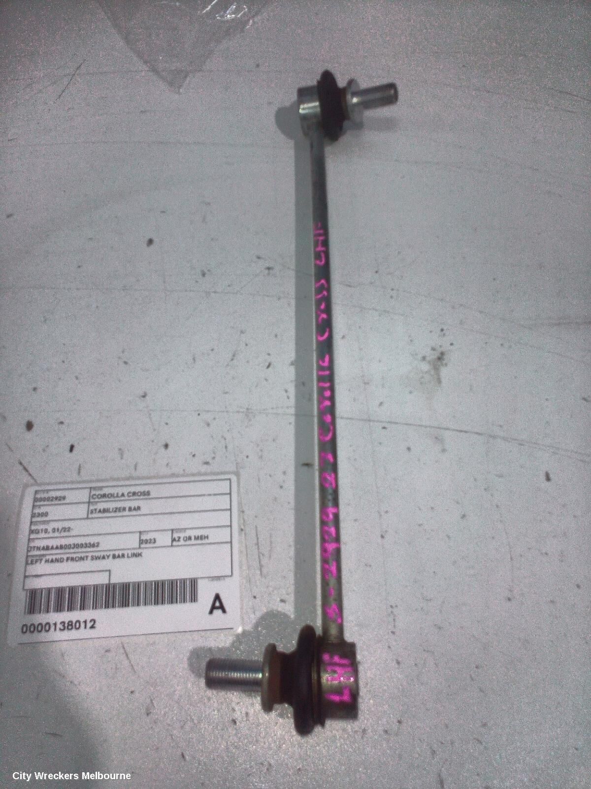 TOYOTA COROLLA CROSS 2023 Stabiliser Bar