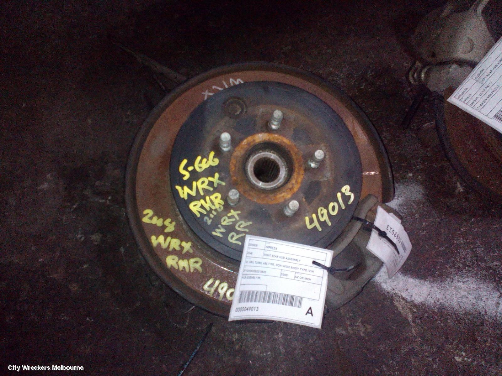 SUBARU IMPREZA 2008 Right Rear Hub Assembly