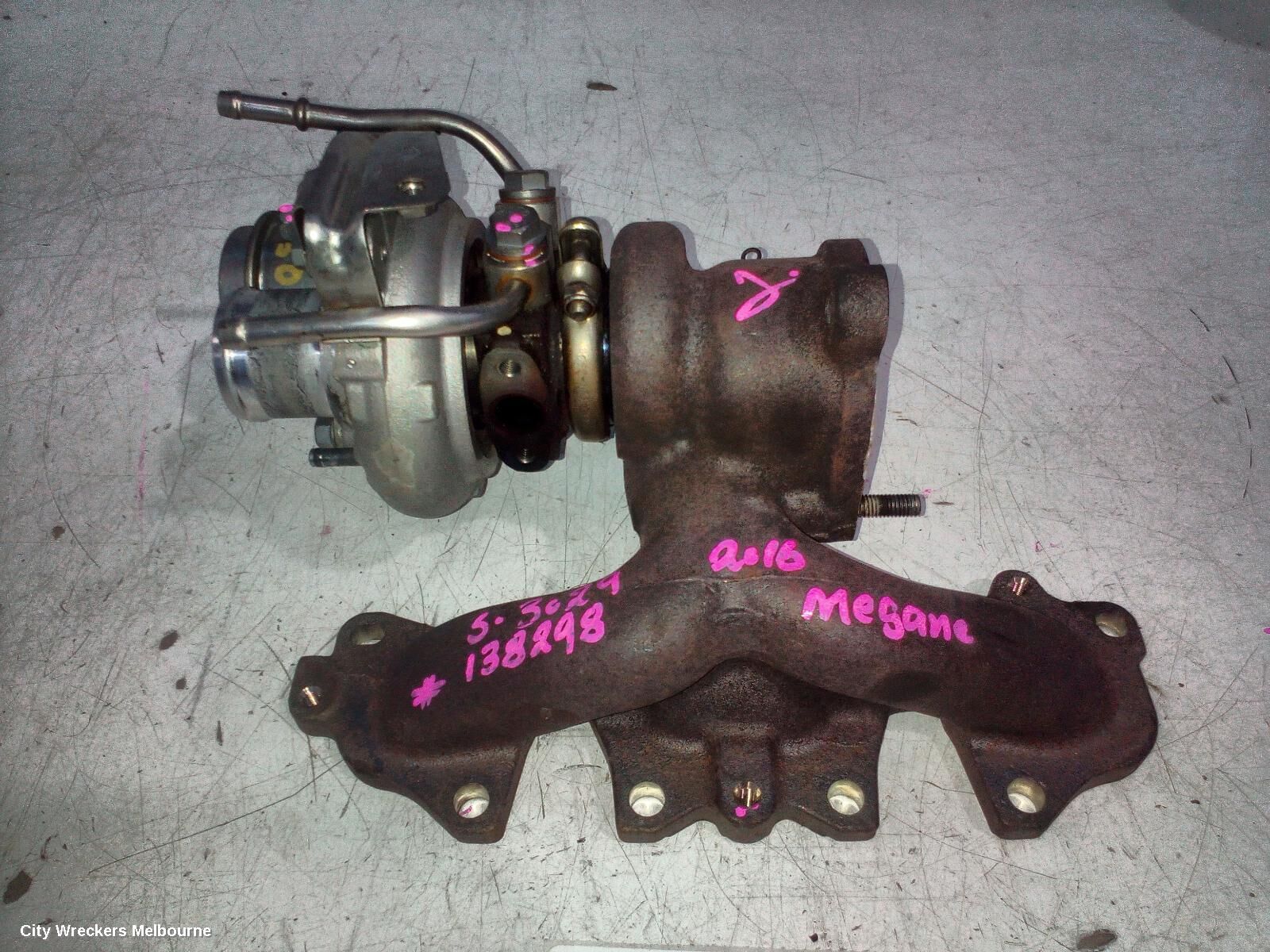 RENAULT MEGANE 2016 Turbo Supercharger