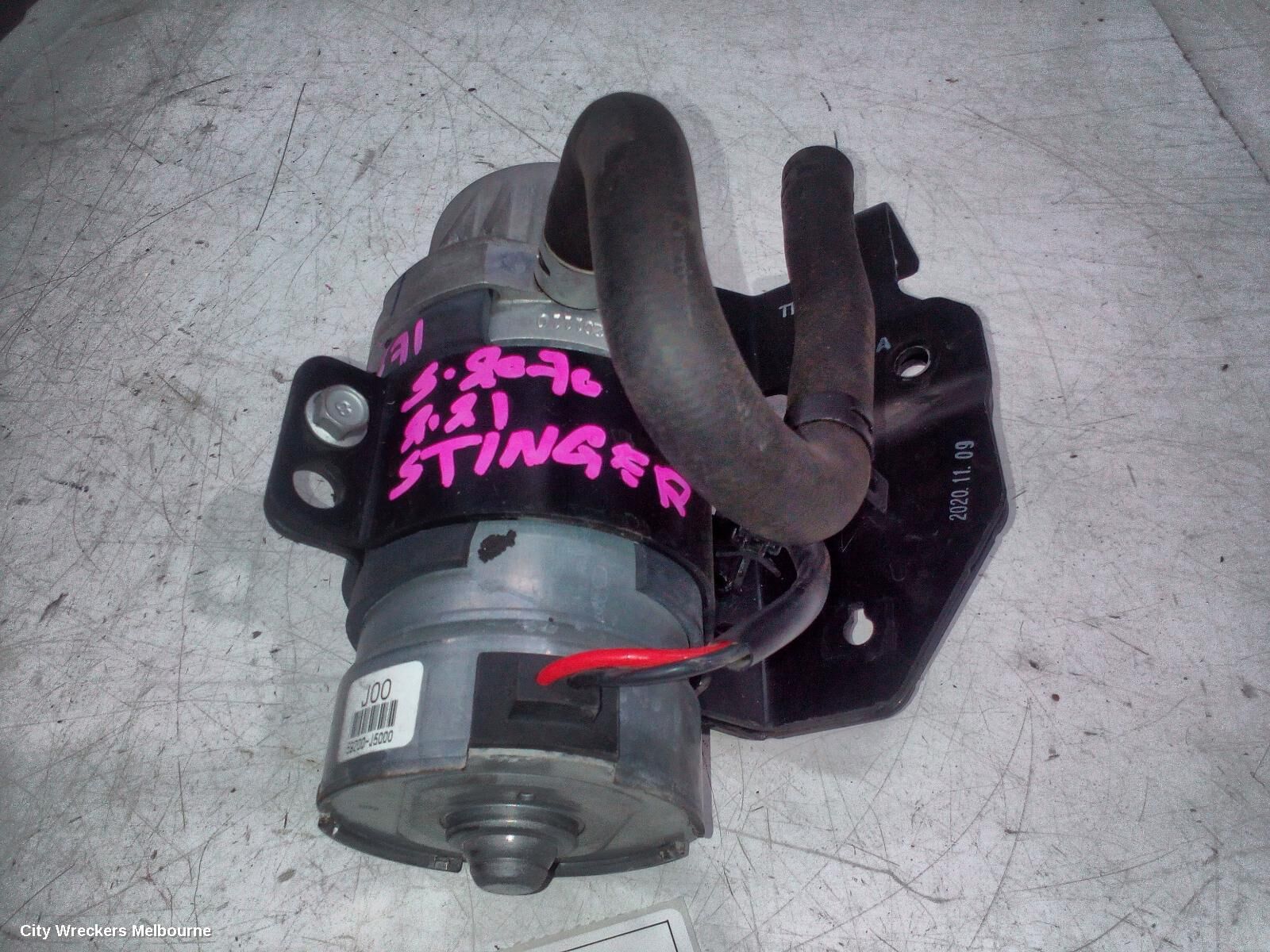 KIA STINGER 2021 Vacuum/Air Pump