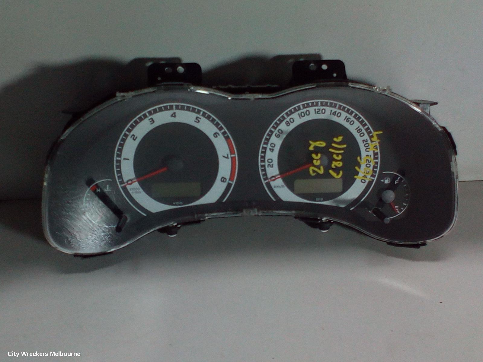 TOYOTA COROLLA 2008 Speedometer