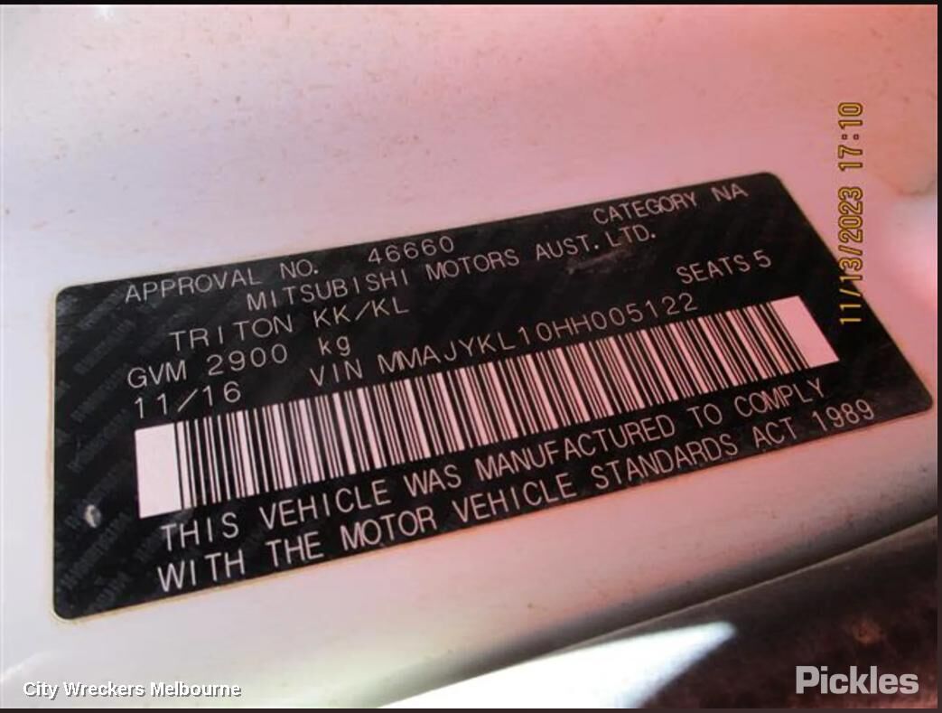 MITSUBISHI TRITON 2017 A/C Hoses