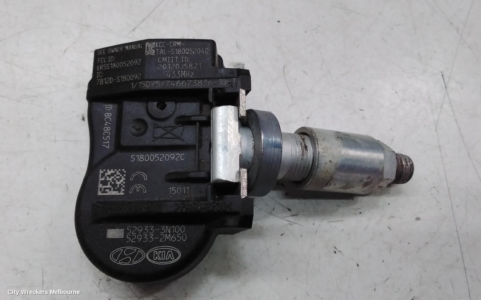 KIA SORENTO, MQ4, TIRE PRESSURE MONITOR SENSOR, P/N 52940L1100, 02/20-, S180052092C Hyundai & Kia Tyre Sensors TPMS Sorento - Santa fe - I30 - 52933-3