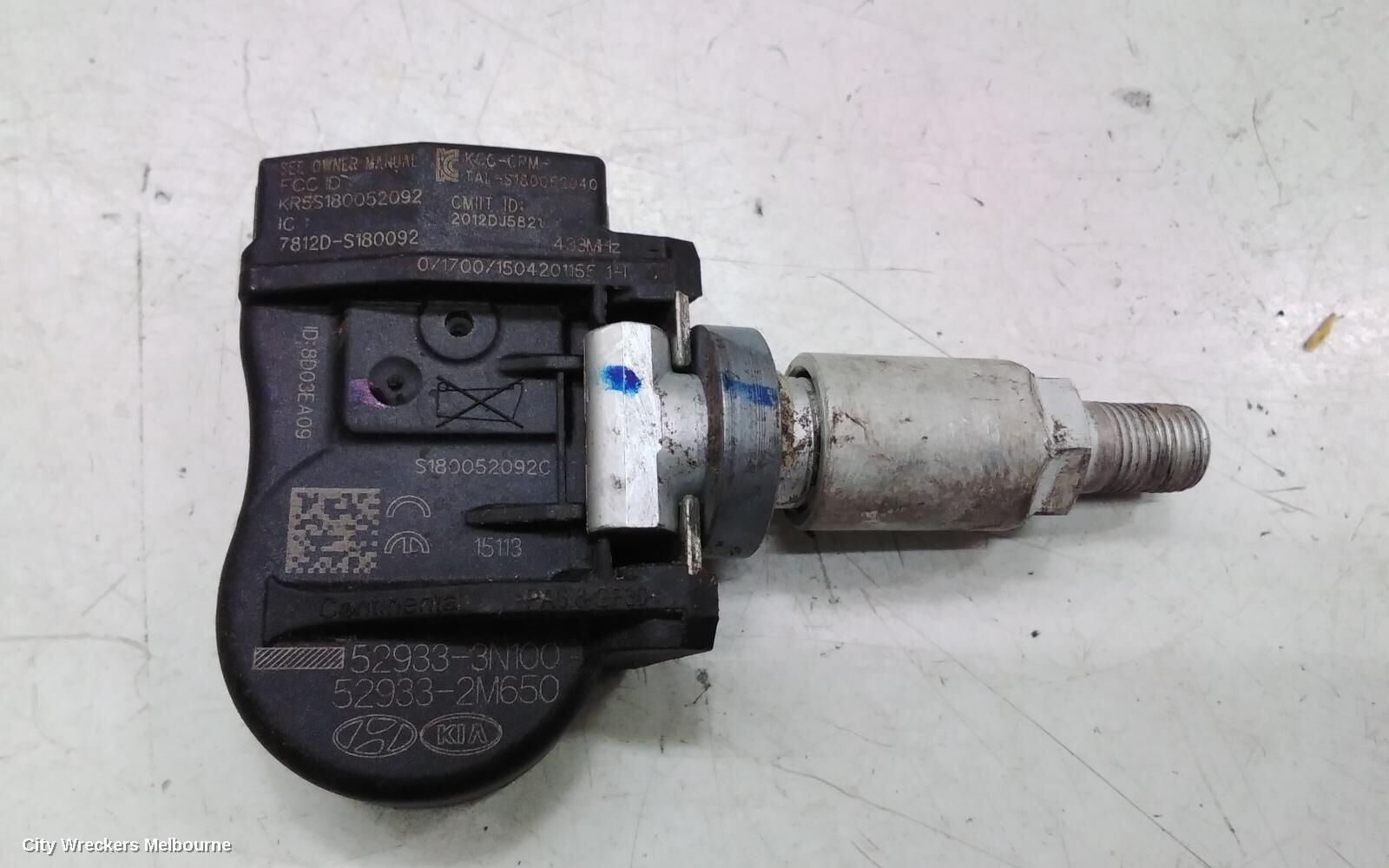 KIA SORENTO, MQ4, TIRE PRESSURE MONITOR SENSOR, P/N 52940L1100, 02/20-, S180052092C Hyundai & Kia Tyre Sensors TPMS Sorento - Santa fe - I30 - 52933-3